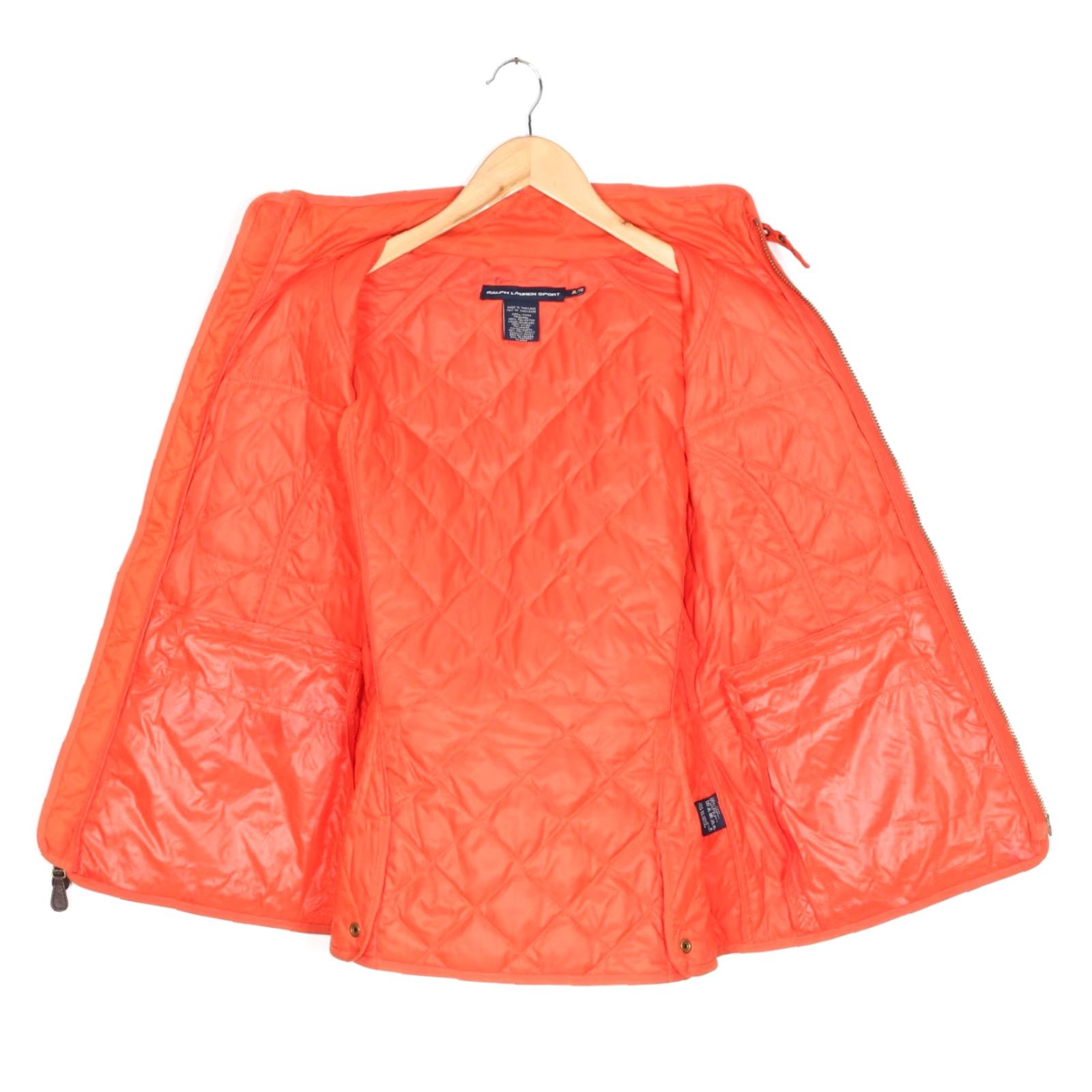 Polo Ralph Lauren VINTAGE Ralph Lauren Sport Quilted Gilet Vest Jacket Bodywarmer Women XL Quilted Down Insulated Zip Jacket Orange Waistcoat XL Women Size XL / US 12-14 / IT 48-50 - 7 Thumbnail
