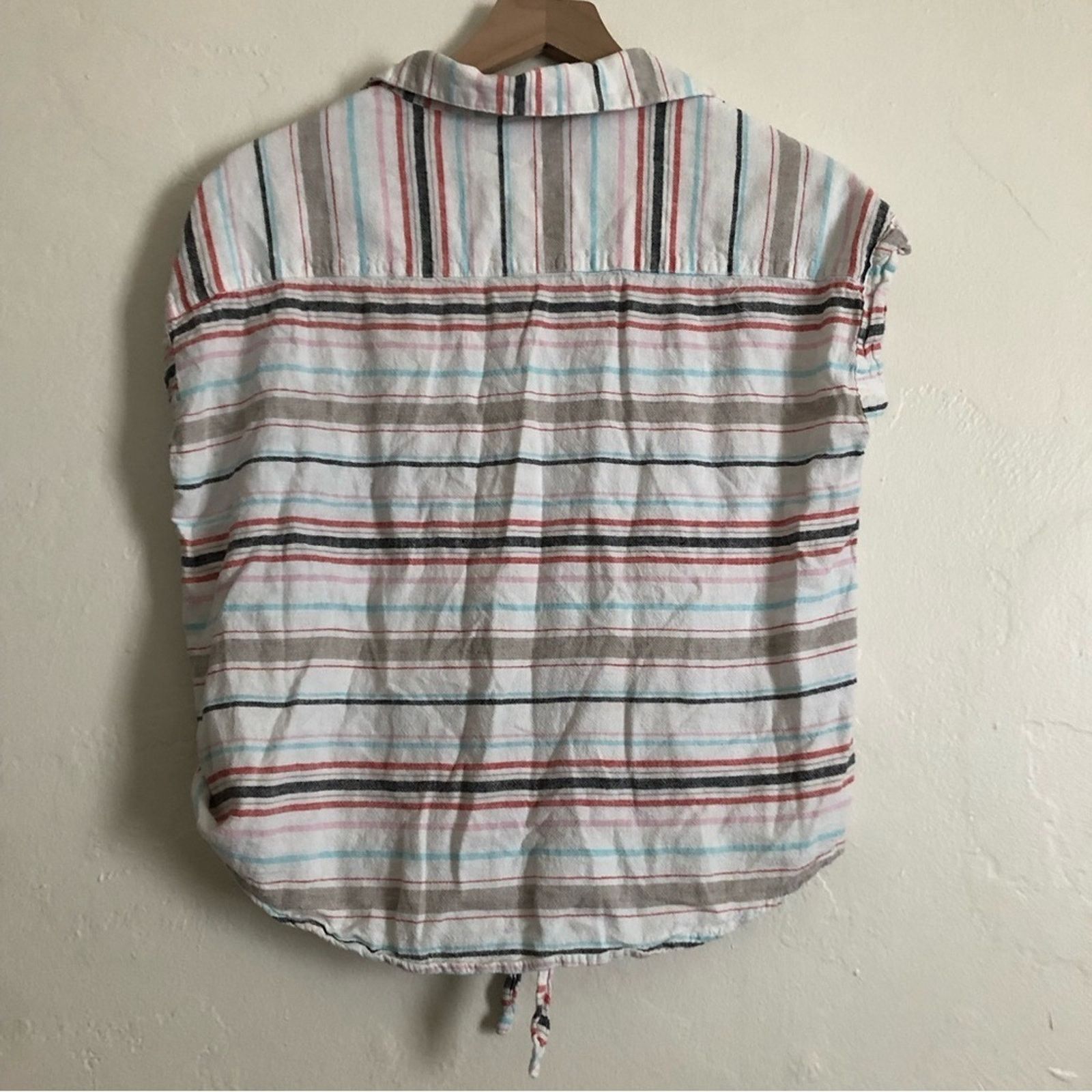 Weatherproof Weatherproof Vintage Linen Sleeveless Button Up Shirt Top Size M / US 6-8 / IT 42-44 - 6 Thumbnail