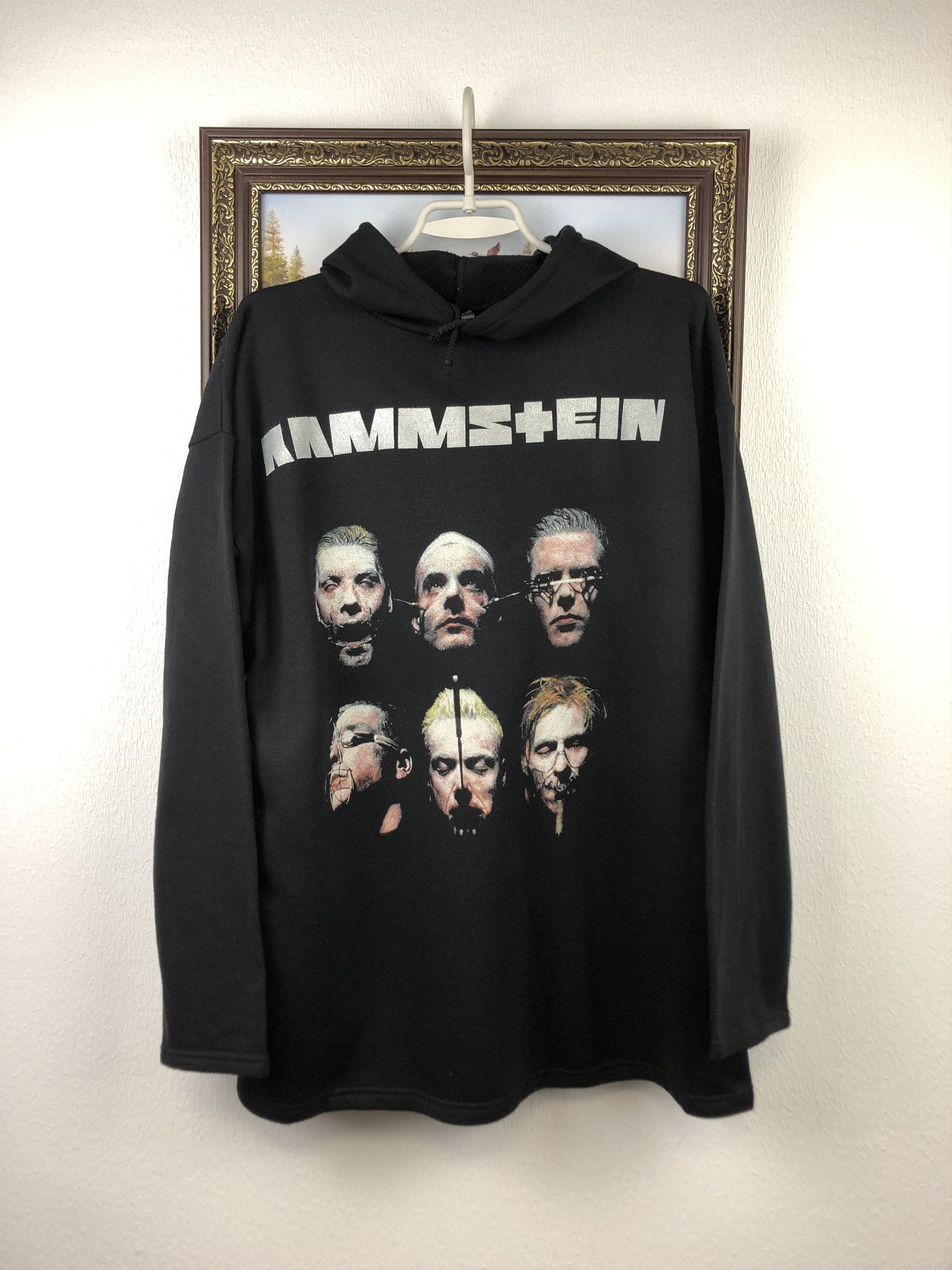 Band Tees × Vintage Vintage Rammstein Hoodie Sweatshirt Over Pring Big Logo Size US L / EU 52-54 / 3 - 1 Thumbnail