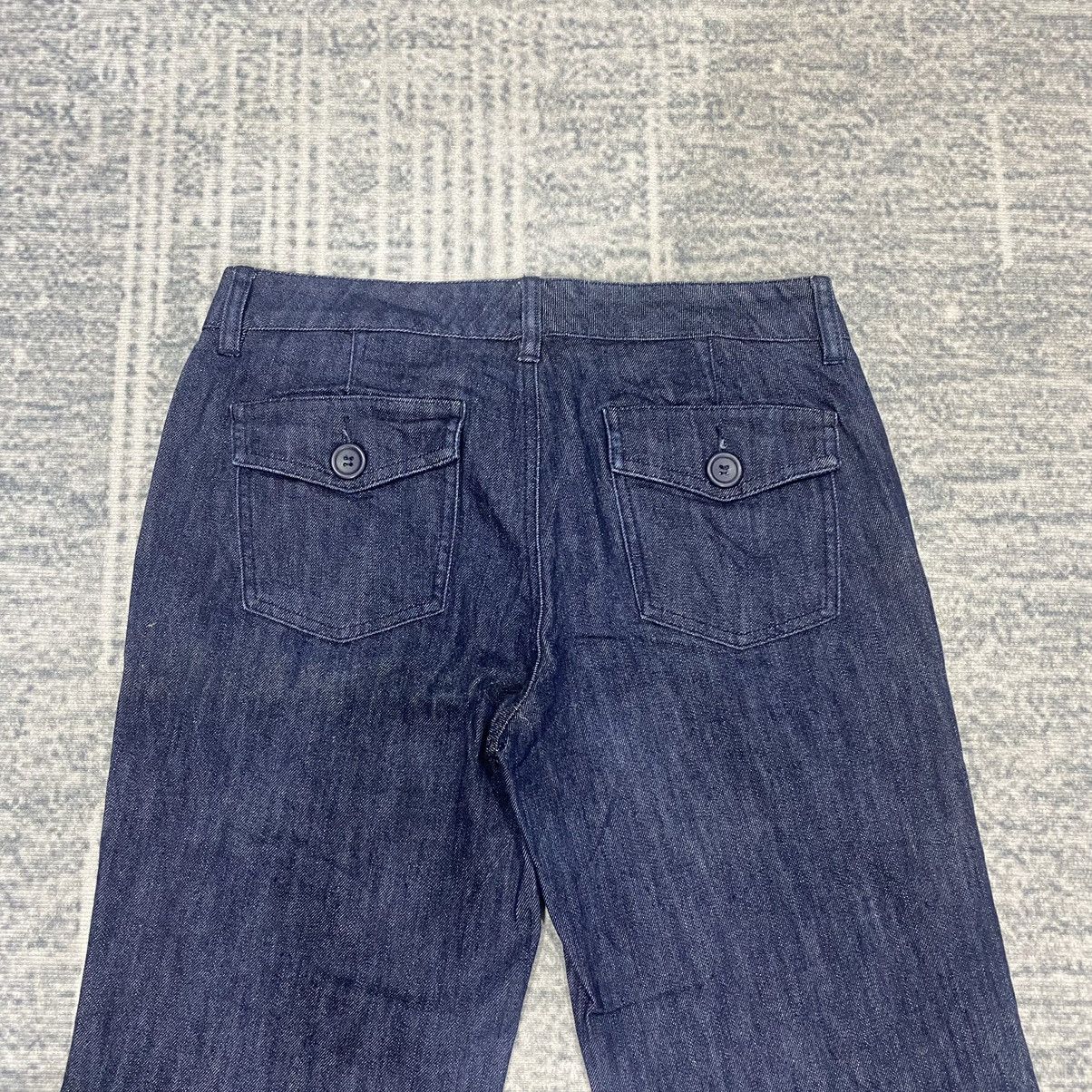 Hysteric Glamour × Japanese Brand × Le Grande Bleu (L.G.B.) Super Flare☠️ NY Indigo Bootcut Jeans Cowboy Punk Vintage Size US 32 / EU 48 - 9 Thumbnail