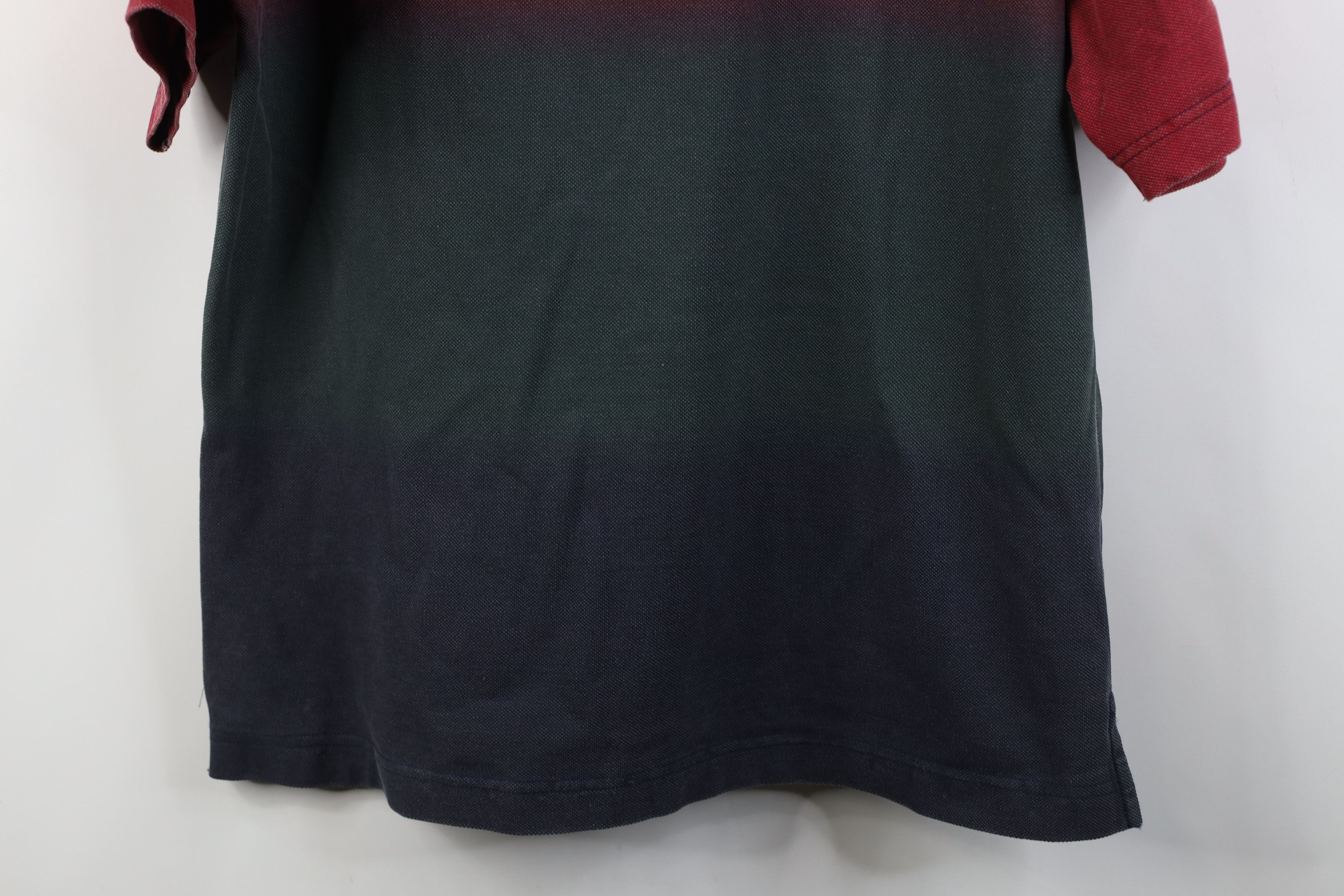 Vintage Vintage 90s Streetwear Denim Collar Baggy Ombre Polo Shirt Size US M / EU 48-50 / 2 - 16 Thumbnail