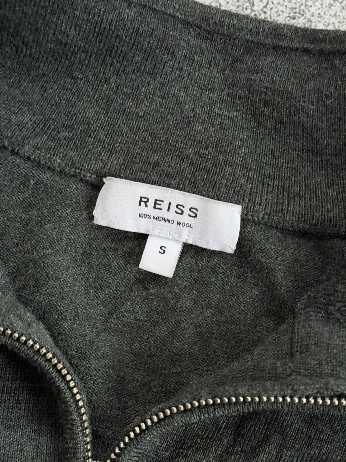 Designer × Reiss Reiss S wool 1/4 zip sweater knitwear jumper pullover Size US S / EU 44-46 / 1 - 7 Thumbnail