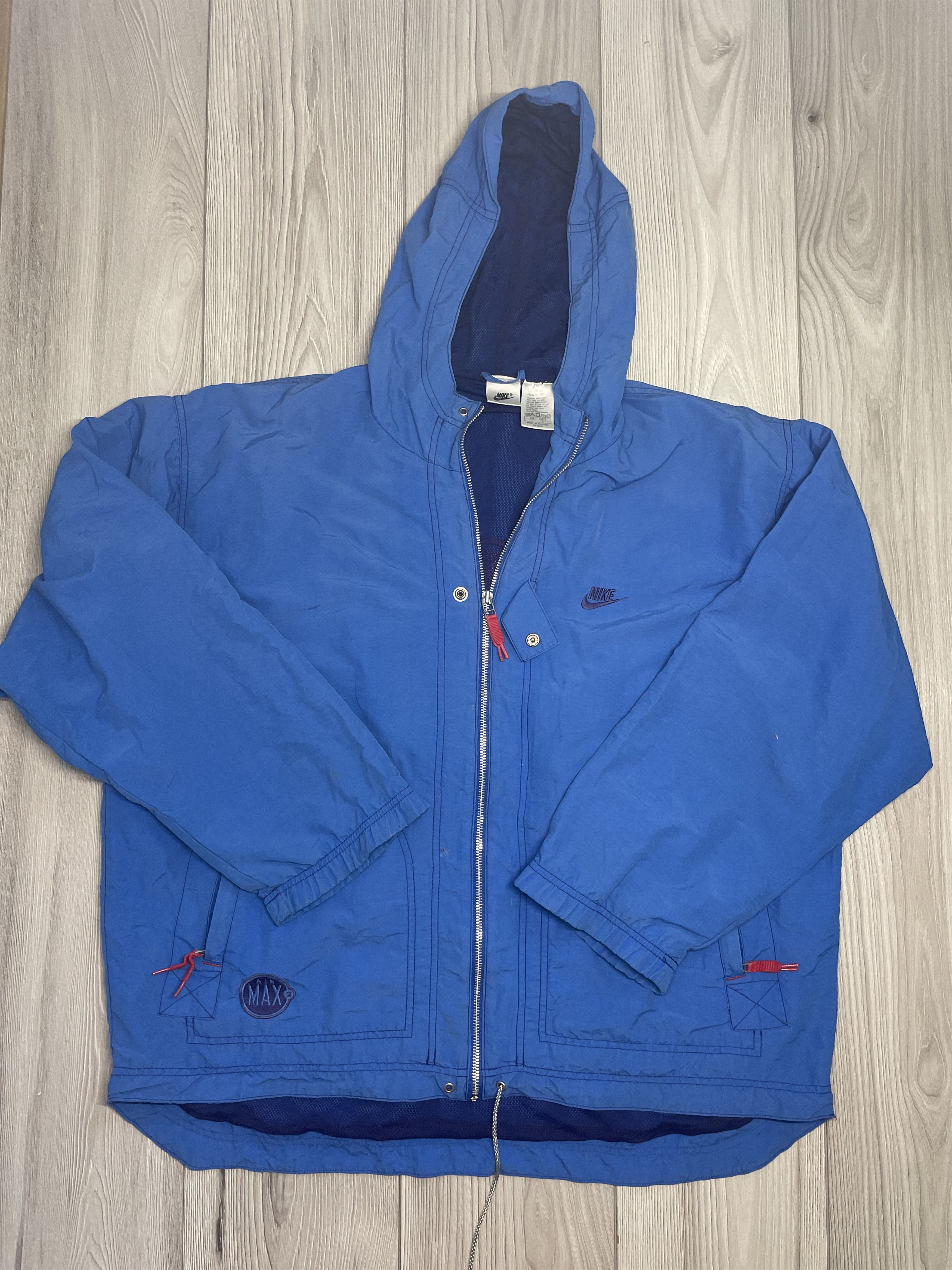 Nike × Vintage Vintage 90s boxy Nike Air Max2 light jacket windbreaker Size US L / EU 52-54 / 3 - 2 Thumbnail