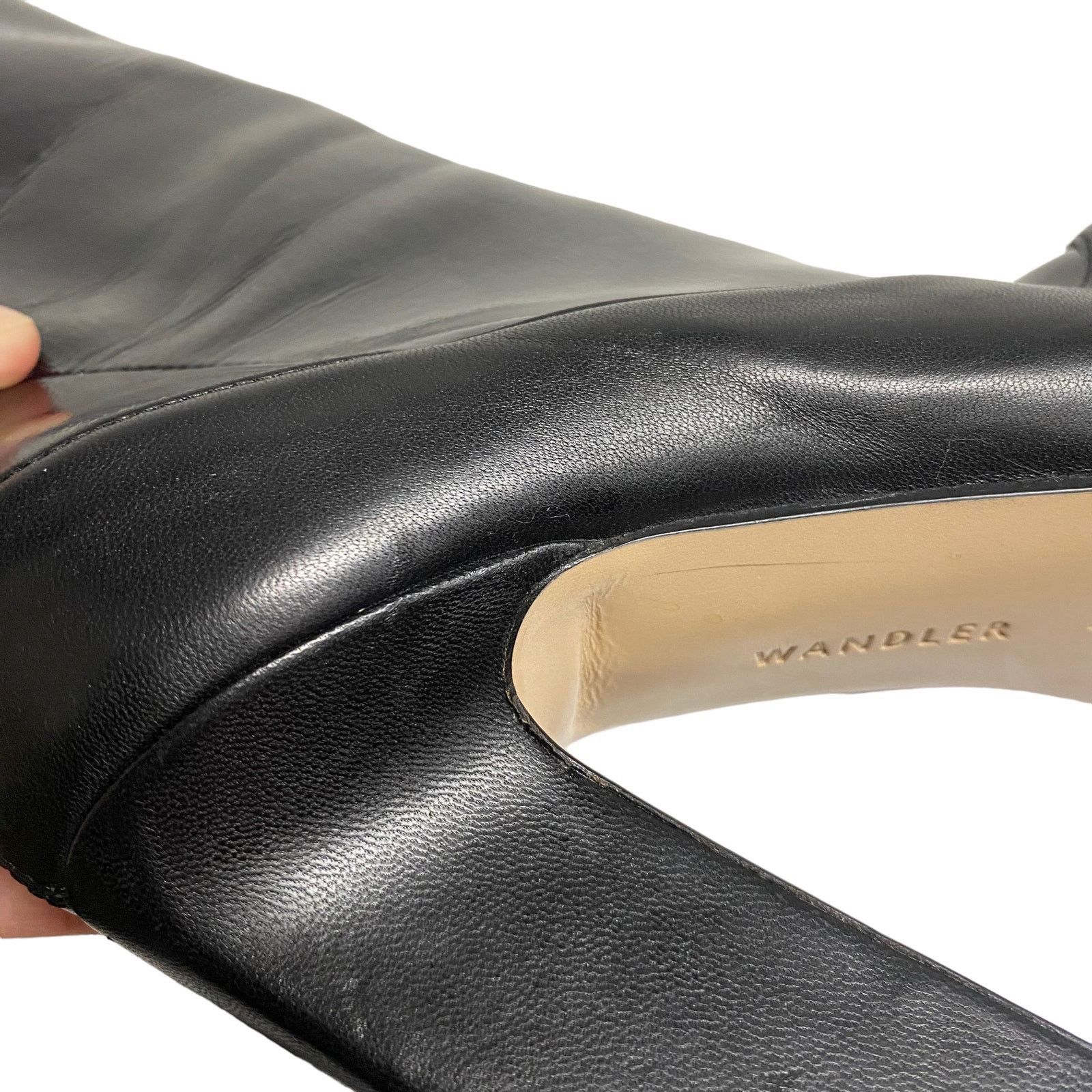 Wandler Wandler Womens Size 7 Lesly Black Patent Leather Heel Boots Size US 7 / IT 37 - 11 Thumbnail
