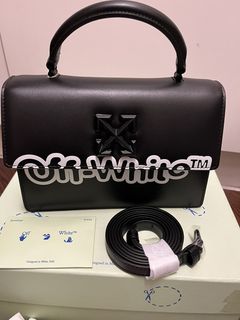 NIB OFF-WHITE C/O VIRGIL ABLOH Beige Meteor Hole Jitney 1.4 Bag Size OS  $1775