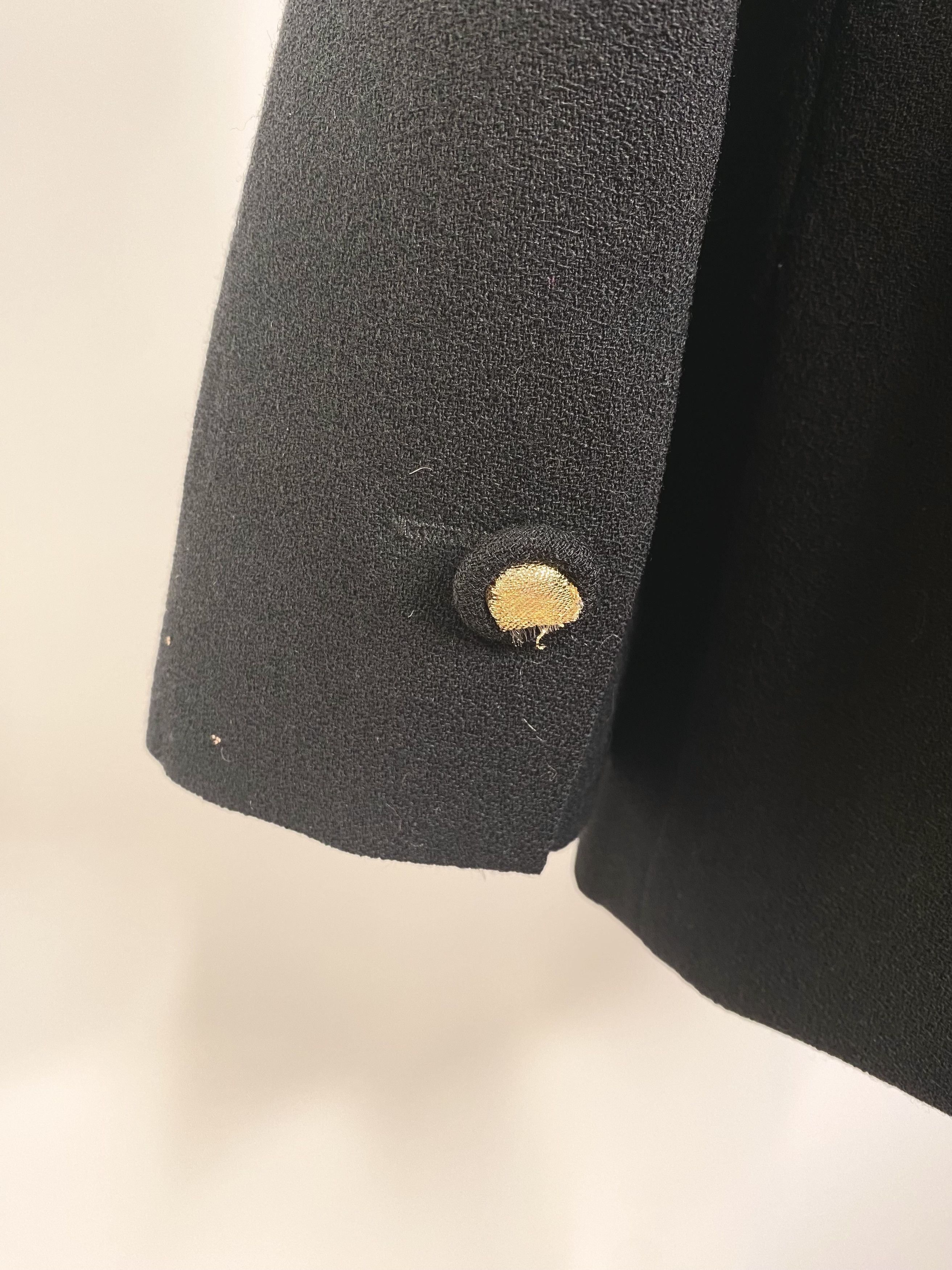 Designer Black & Gold Military Tailor Jacket - Jessica Size L / US 10 / IT 46 - 14 Thumbnail