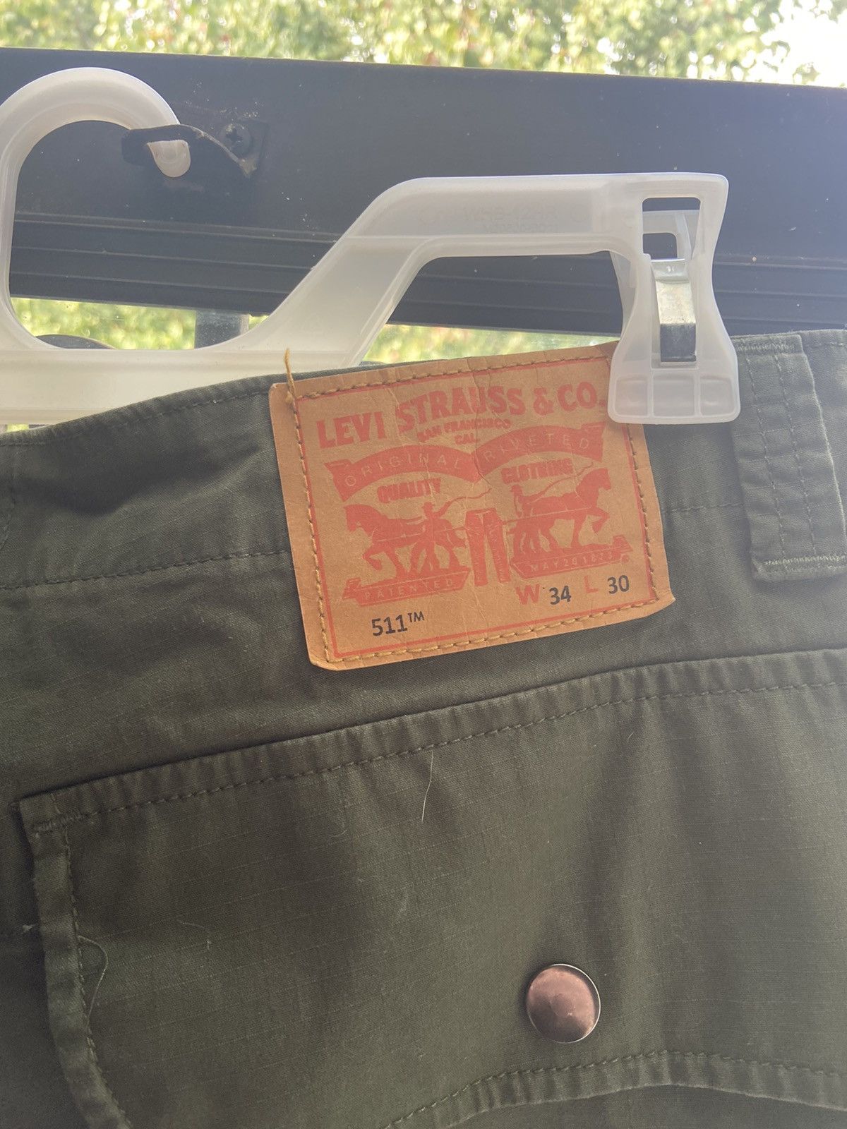 Levi's Levi’s Military Green Cargo Pants Size US 34 / EU 50 - 3 Thumbnail