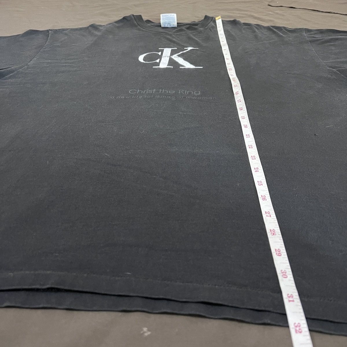 Hanes × Vintage Vintage 90s CK Christ Bible Holy God Jesus Faded Oversized Size US XXL / EU 58 / 5 - 7 Thumbnail