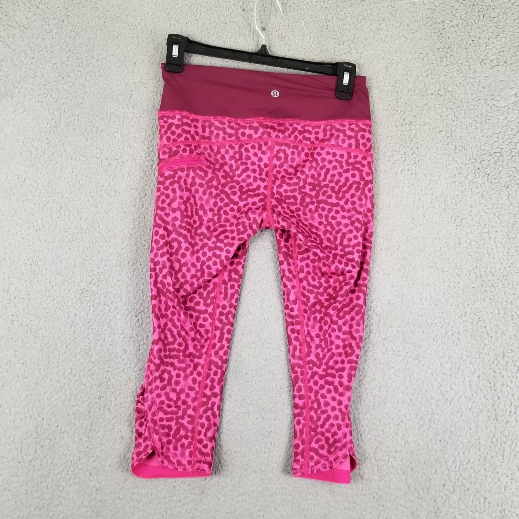 Lululemon Lululemon Speed Crop Legging Spotted Magenta Purple Size 4 Women Fitness Yoga Leggings Cropped Womens Size S / US 4 / IT 40 - 7 Thumbnail