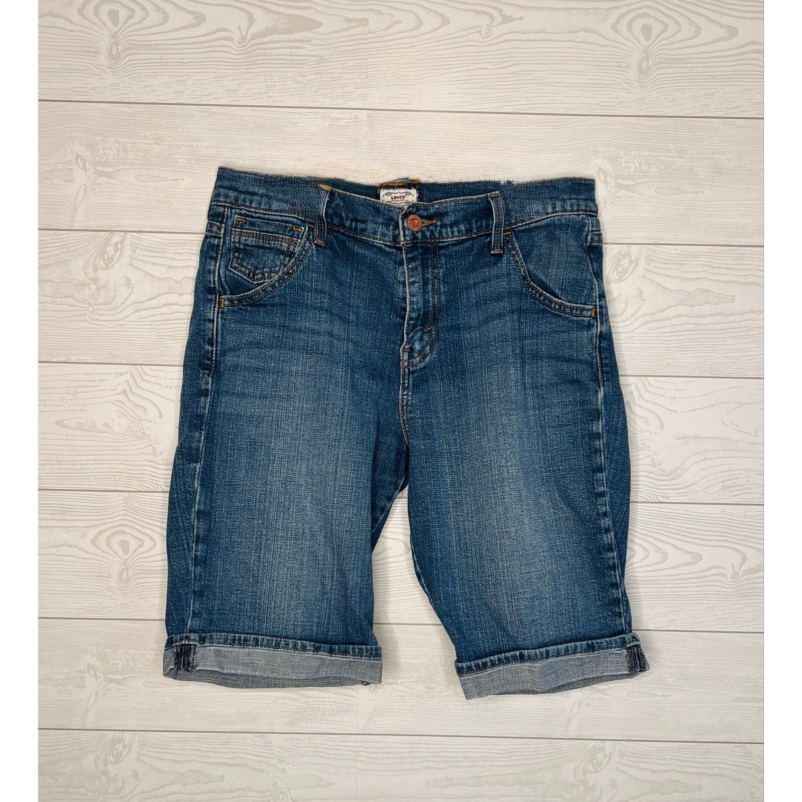 Levi's Levi's 515 Bermuda Denim Shorts Blue Women's Size 8 Size 30" / US 8 / IT 44 - 1 Thumbnail