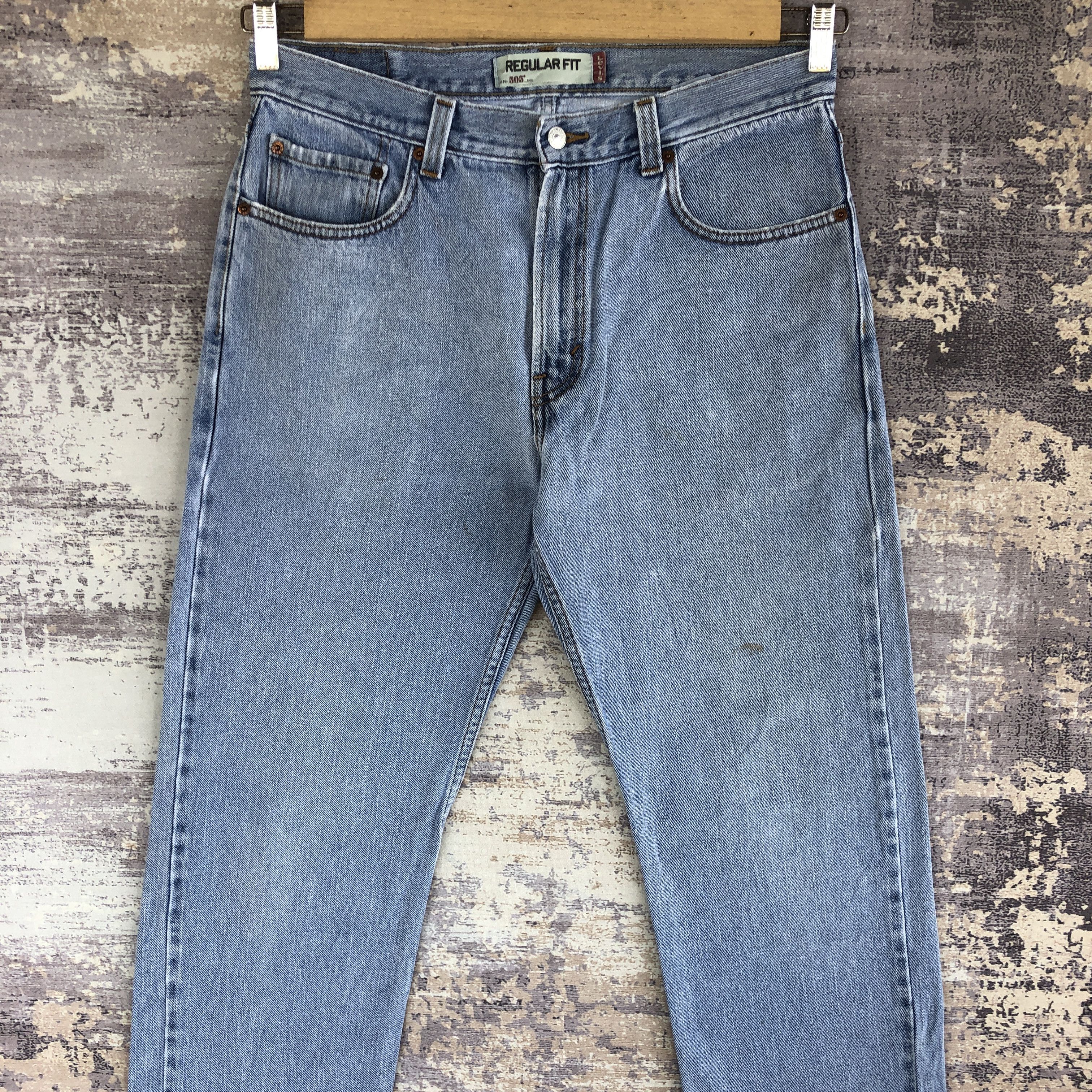 Levi's Vintage Levis 505 Faded Jeans Levi's Light Wash Denim Size US 34 / EU 50 - 2 Thumbnail