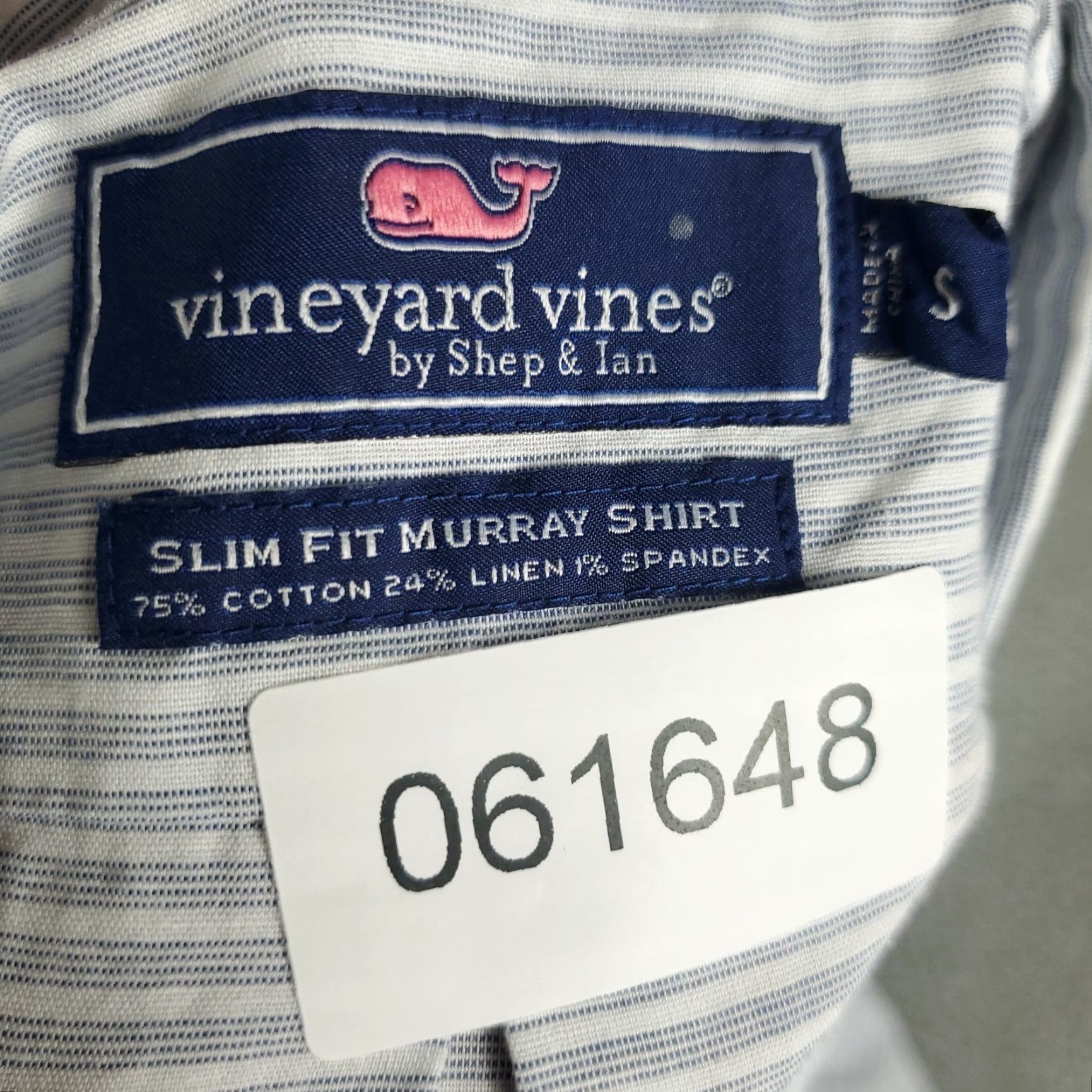 Vineyard Vines VINEYARD VINES Shirt Blue Striped Button-Up Long Sleeve Men’s Small Regular Fit Size US S / EU 44-46 / 1 - 7 Thumbnail
