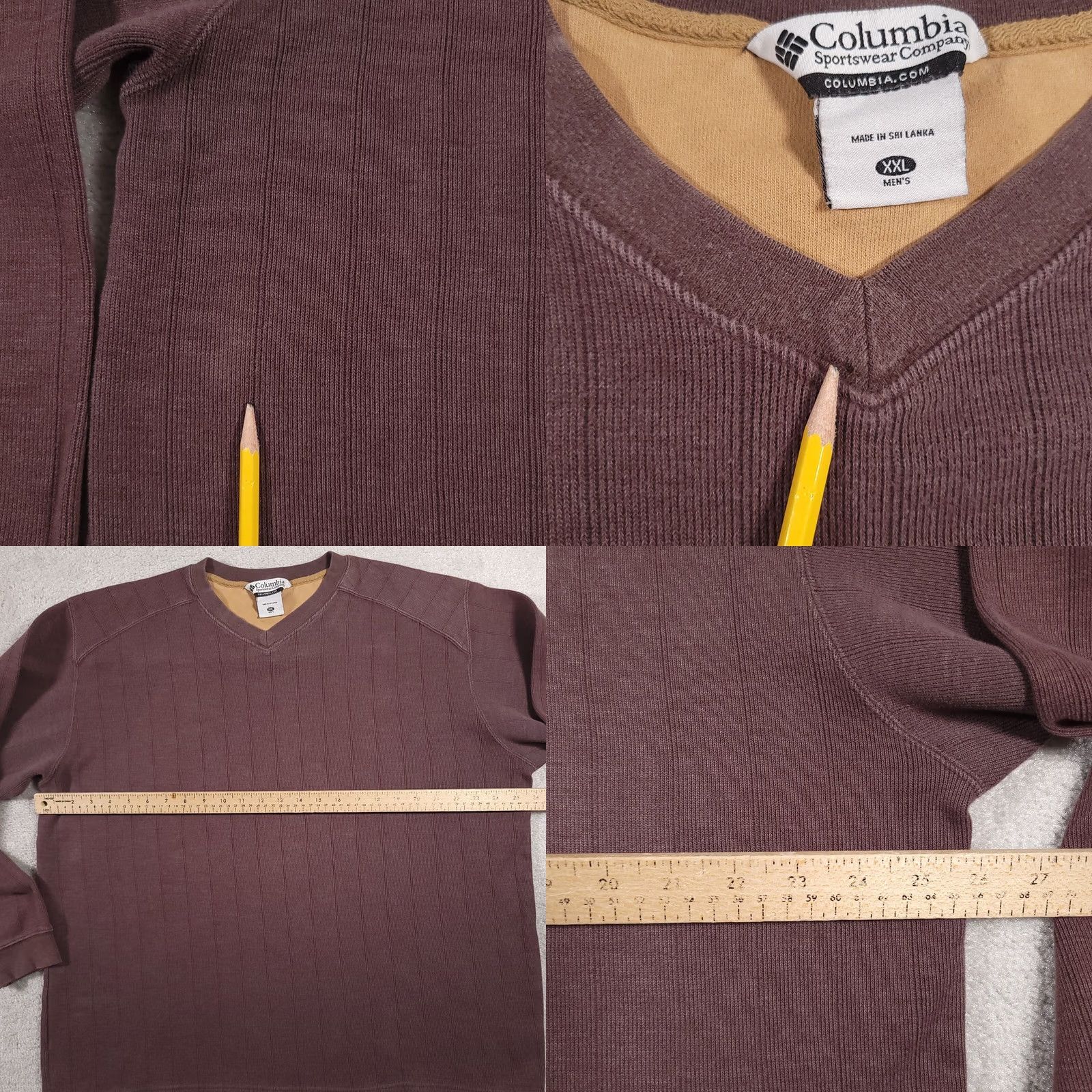 Vintage Columbia Heavyweight Sweatshirt Men XXL Brown V-Neck Long Sleeve Outdoor Sweatshirt Size US XXL / EU 58 / 5 - 8 Thumbnail