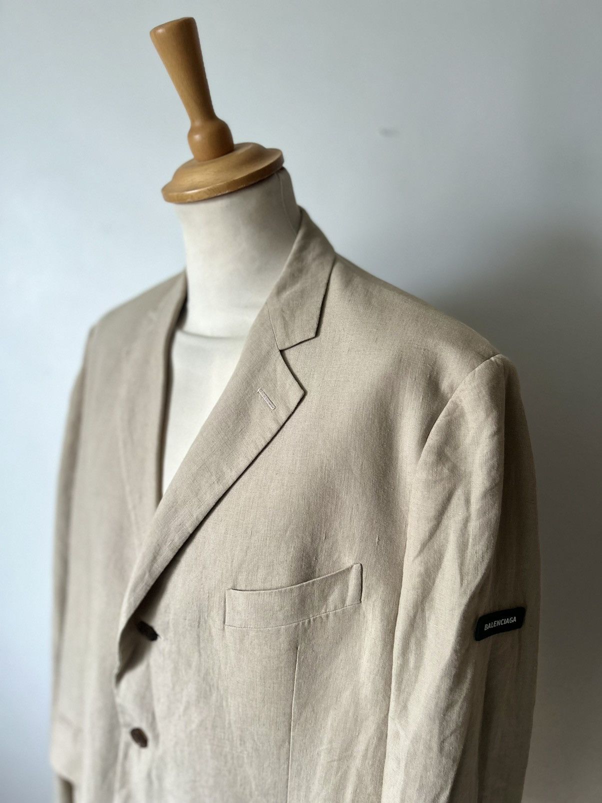 Balenciaga BALENCIAGA SS18 OVERSIZED WEIGHTED LINEN BLAZER JACKET 2018 Size US XS / EU 42 / 0 - 3 Thumbnail