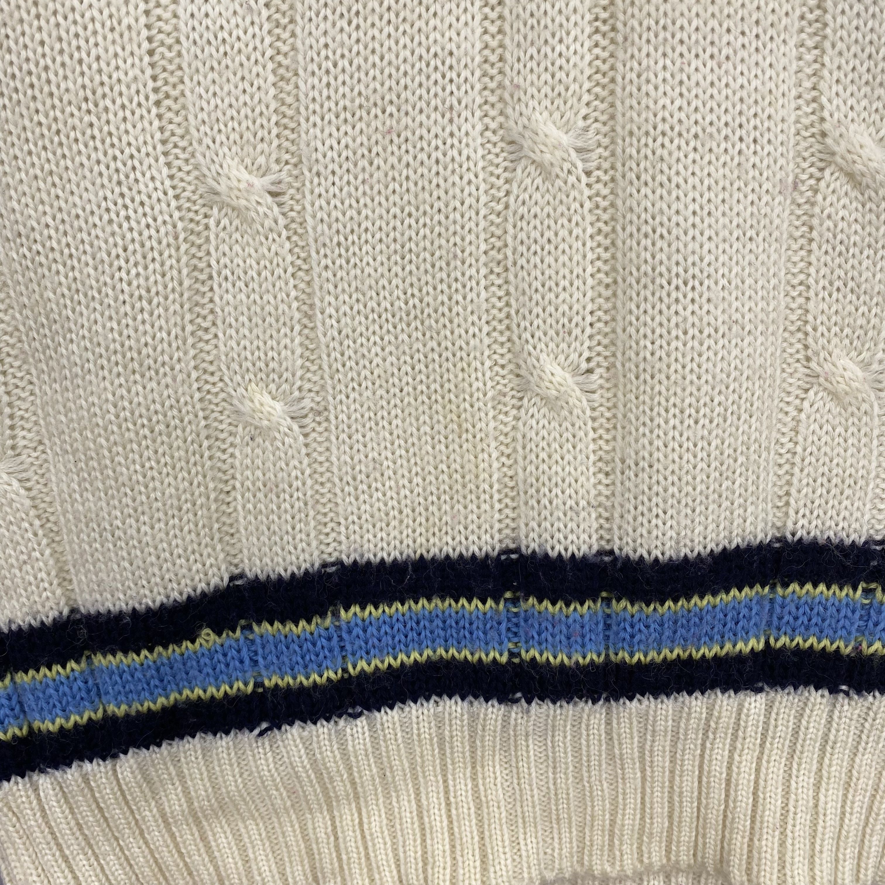Fila Vintage 80s Fila Wool Vest Cable Knit Tennis Sweater Size US XS / EU 42 / 0 - 8 Thumbnail