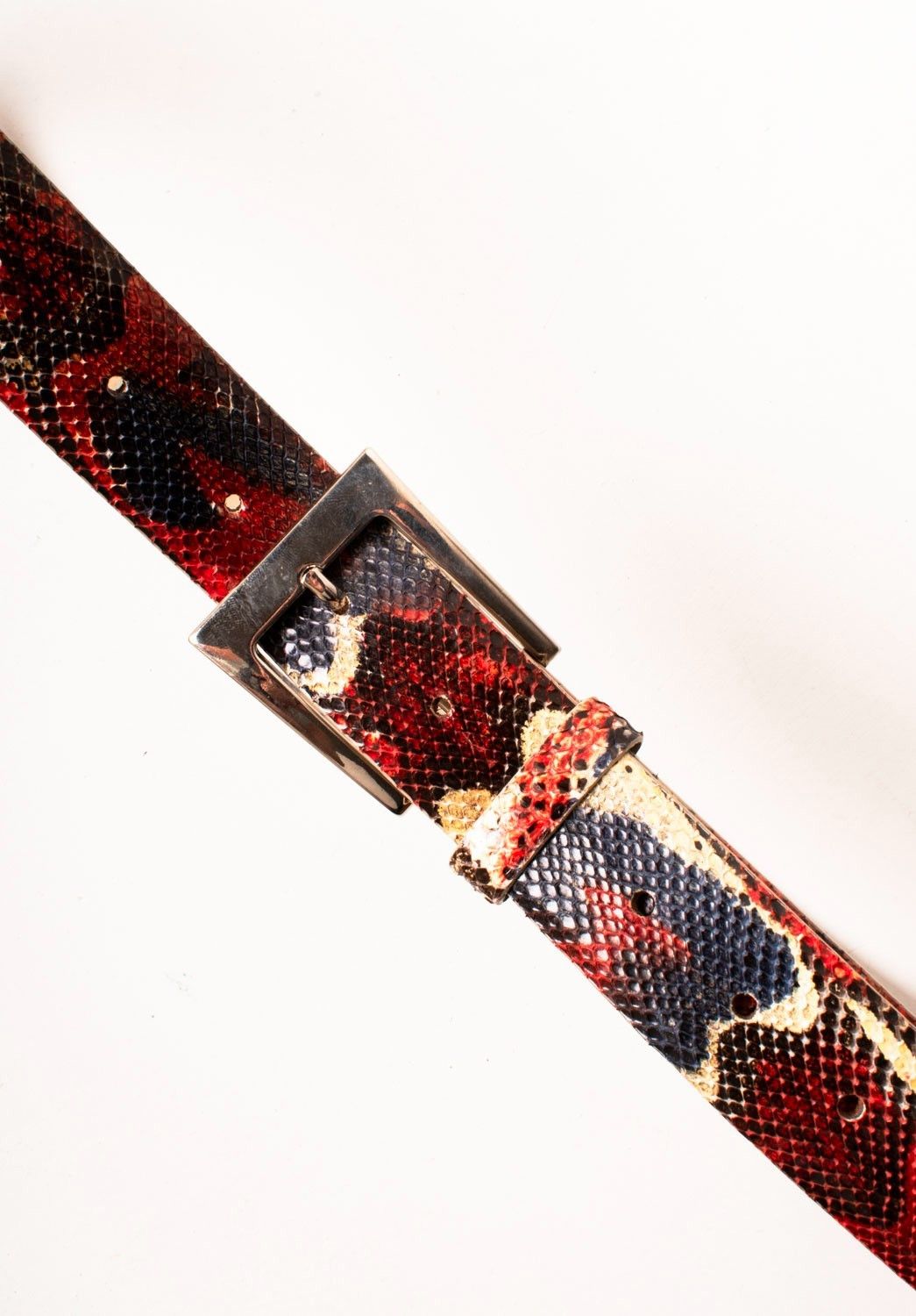 Handmade Handmade Men Python Leather Belt A Mano Size L Size 40 - 2 Thumbnail