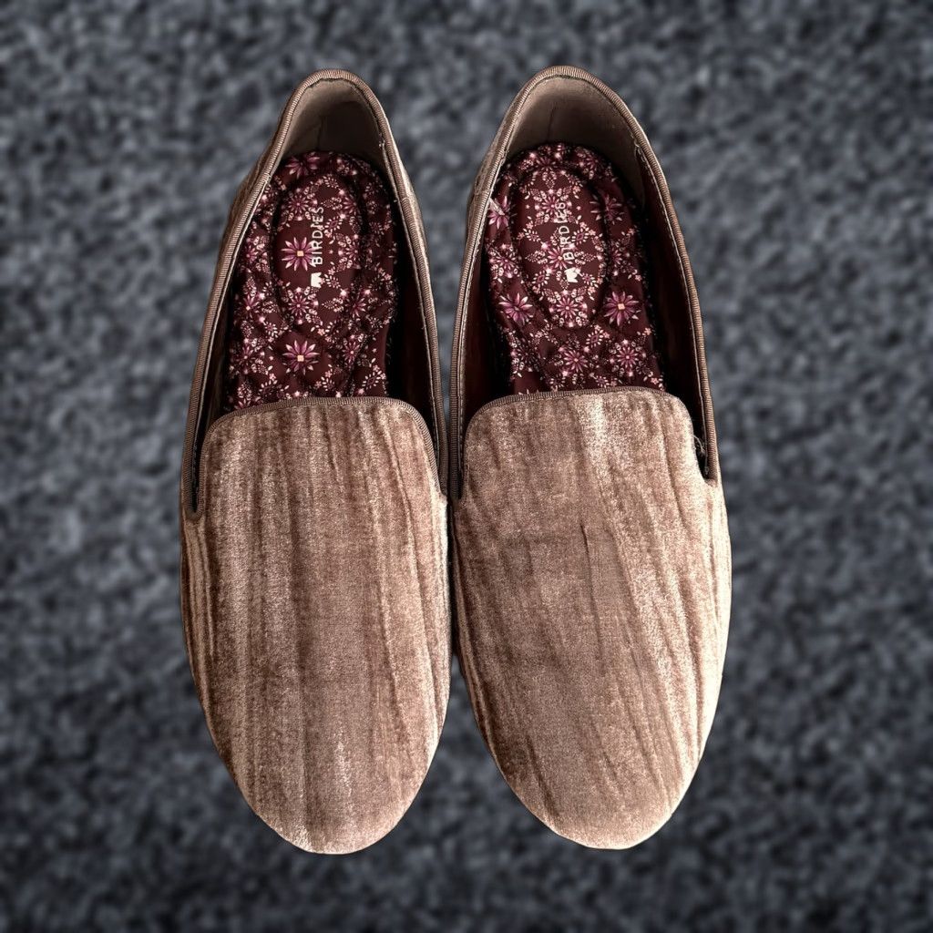 Velvet Birdies The Starling Flats Loafer Moonstone Crushed Velvet Size 9.5 Brown Velvet Flat Womens Shoes Mens no Size US 10 / IT 40 - 1 Thumbnail