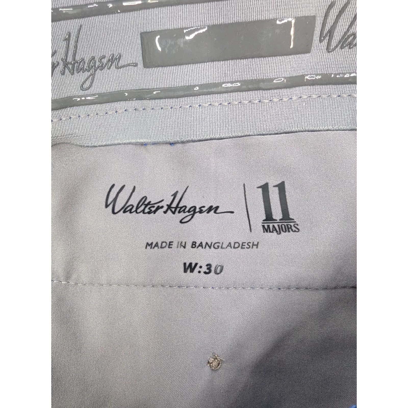 Vintage Walter Hagen Mens 11 Majors Flat Front Checkered Blue Golf Shorts size 30 Size US 30 / EU 46 - 7 Thumbnail