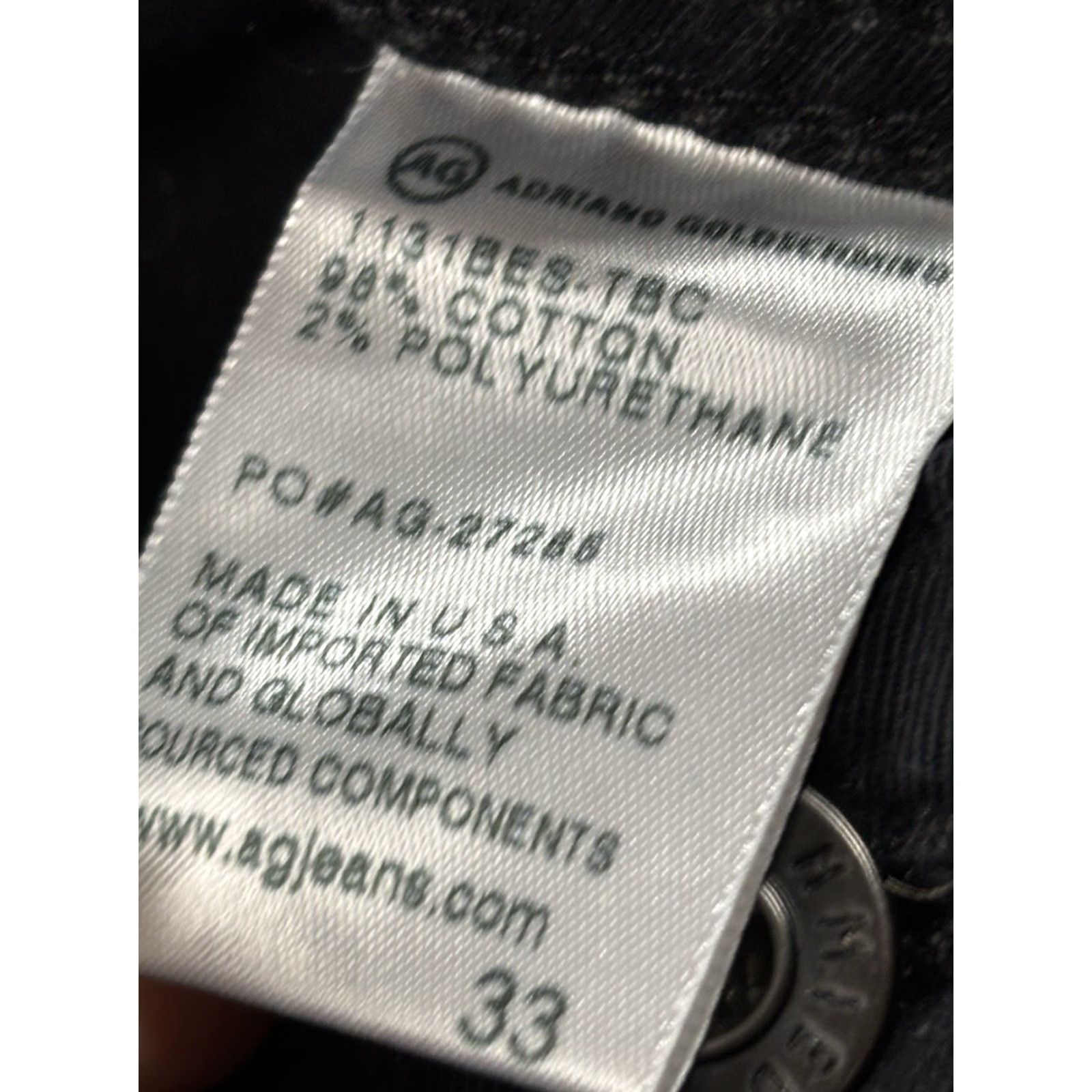 Vintage VINTAGE: AG Adriano Goldschmied The Matchbox Slim Straight Pants Black 33x28 Mens Regular Waist 32 Inseam 28 Gray Straight 33x28 Size US 33 - 7 Thumbnail