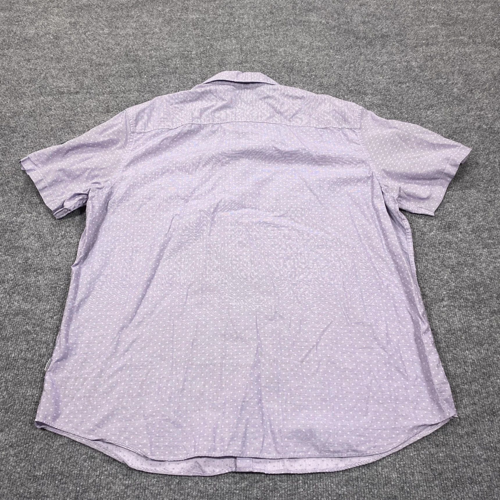 Calvin Klein Calvin Klein Shirt Mens XL Purple Polka Dot Short Sleeve Button Up Casual Size US XL / EU 56 / 4 - 4 Thumbnail