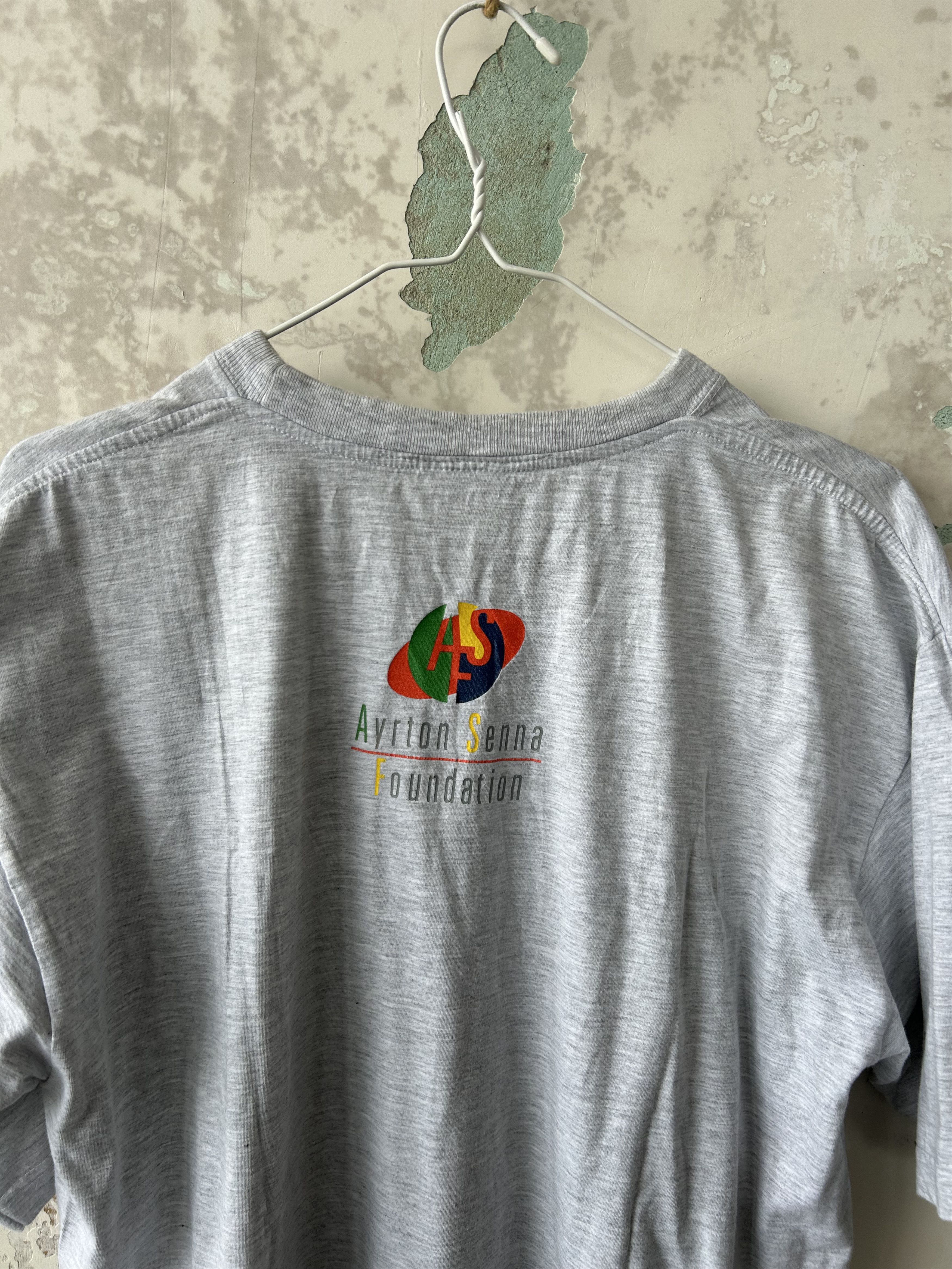 NASCAR Rare Vintage 90s Ayrton Senna The Little Senna Promo Tee Size US XL / EU 56 / 4 - 8 Thumbnail