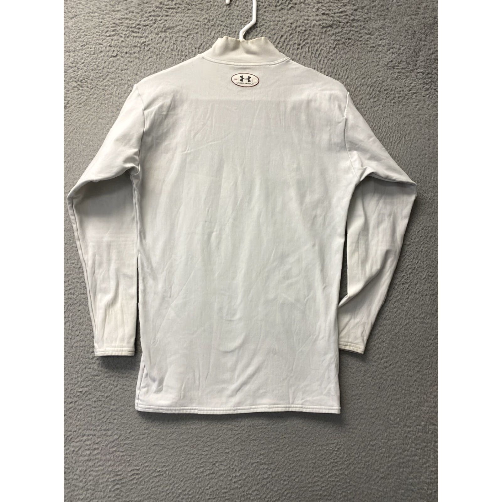 Under Armour VINTAGE Under Armour Women's Athletic Compression Mock Neck Shirt XL White Activewear Size XL / US 12-14 / IT 48-50 - 6 Thumbnail