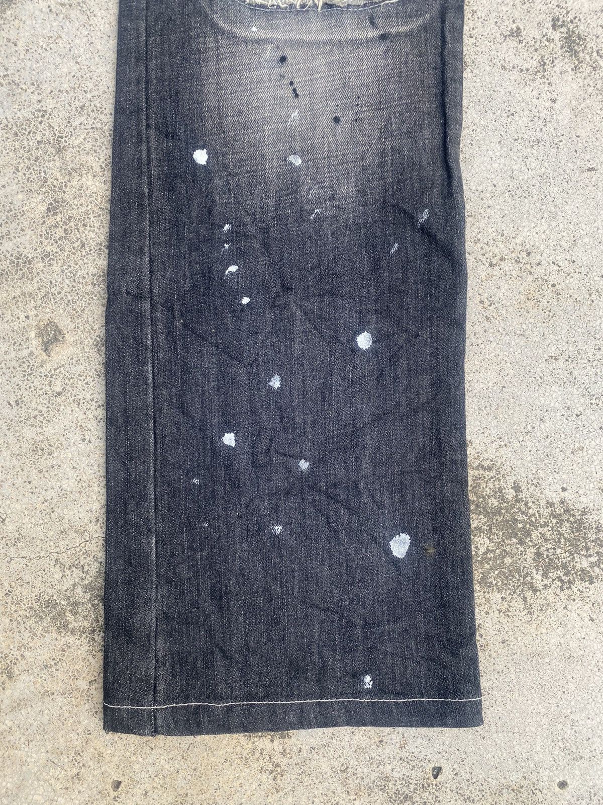 Japanese Brand Flare Jeans Semantic Distressed Boro Painted Bootcut Size US 32 / EU 48 - 4 Thumbnail