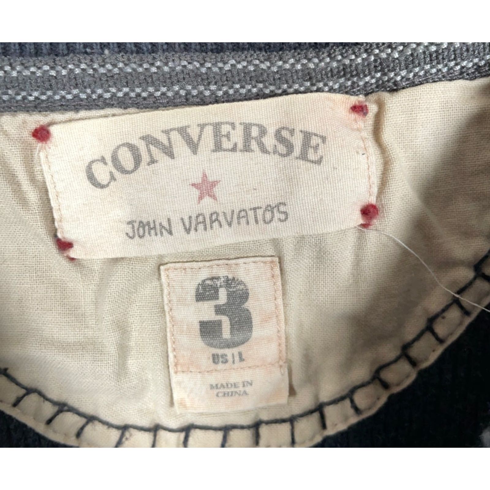John Varvatos Converse John Varvatos Cotton Sweater Men's 3 / Large Washed Black Slim Fit Shirt Pullover Knit Crew Neck Casual Vintage No Size US L / EU 52-54 / 3 - 4 Thumbnail