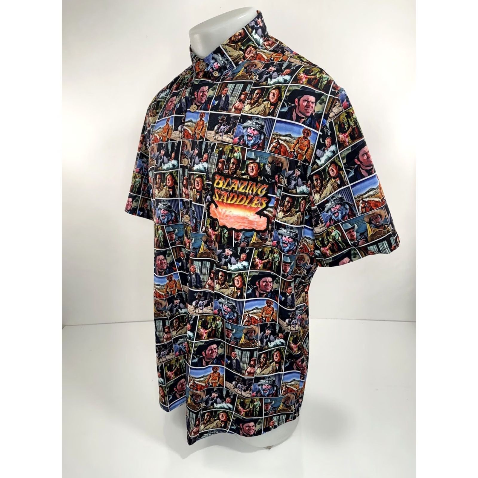 Brooks Twisted Toucan BLAZING SADDLES Shirt XL Black Plaid Button-Up Short Sleeve Mens A9 Size US XL / EU 56 / 4 - 3 Thumbnail