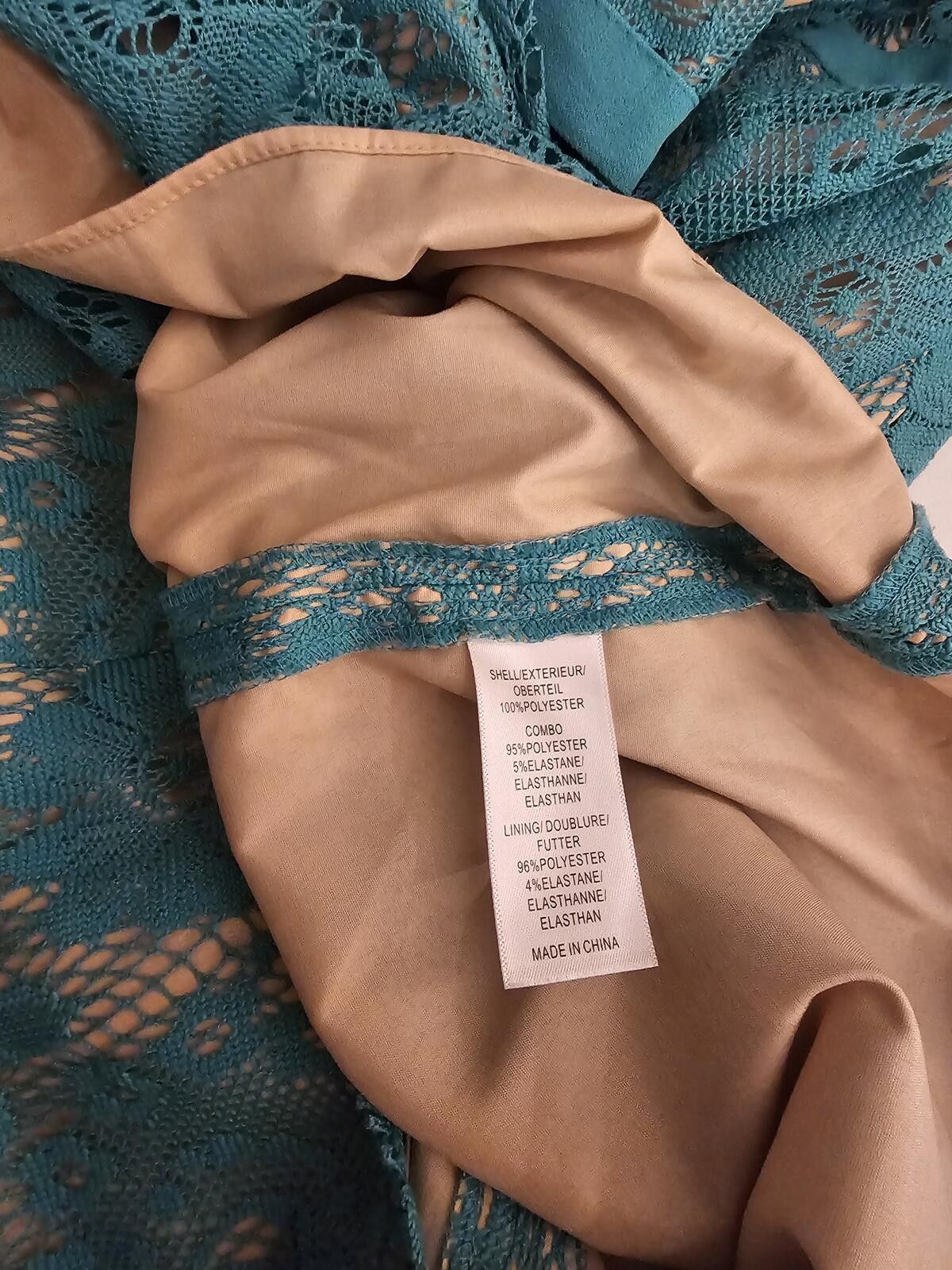 Other Adrianna Papell Dress Turquoise Womens Size 14 Cap Sleeves Size XL / US 12-14 / IT 48-50 - 8 Thumbnail