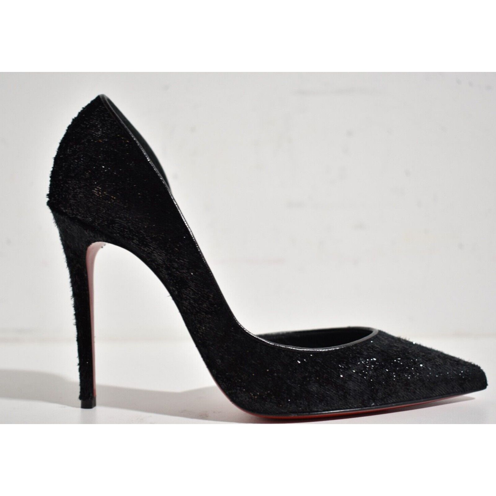 Christian Louboutin Iriza 100 Black Velvet Papillon D'Orsay Heel Pump 39.5 Size US 9.5 / IT 39.5 - 2 Thumbnail