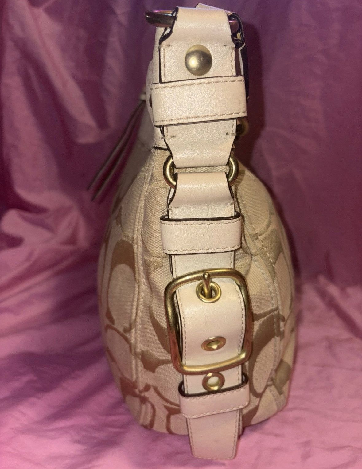 Coach Coach Zoe white leather Jacquard large bag M0868–12674 Size ONE SIZE - 7 Thumbnail
