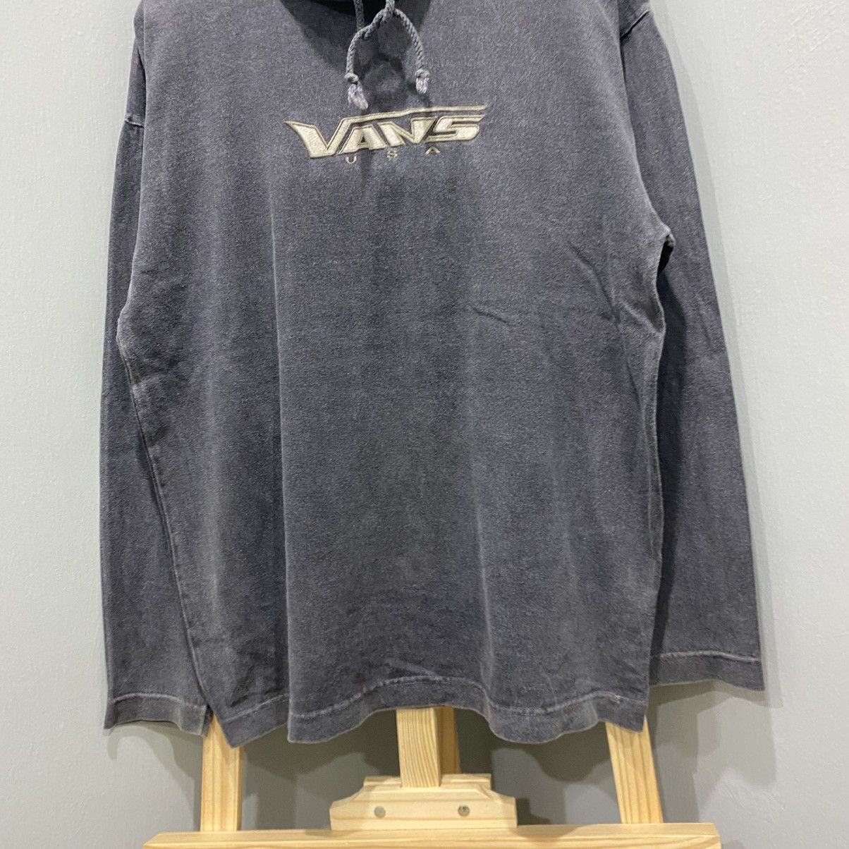Vans Vintage Vans USA Faded Black Mock Neck Sweatshirt Y2K Skater Size US L / EU 52-54 / 3 - 4 Thumbnail