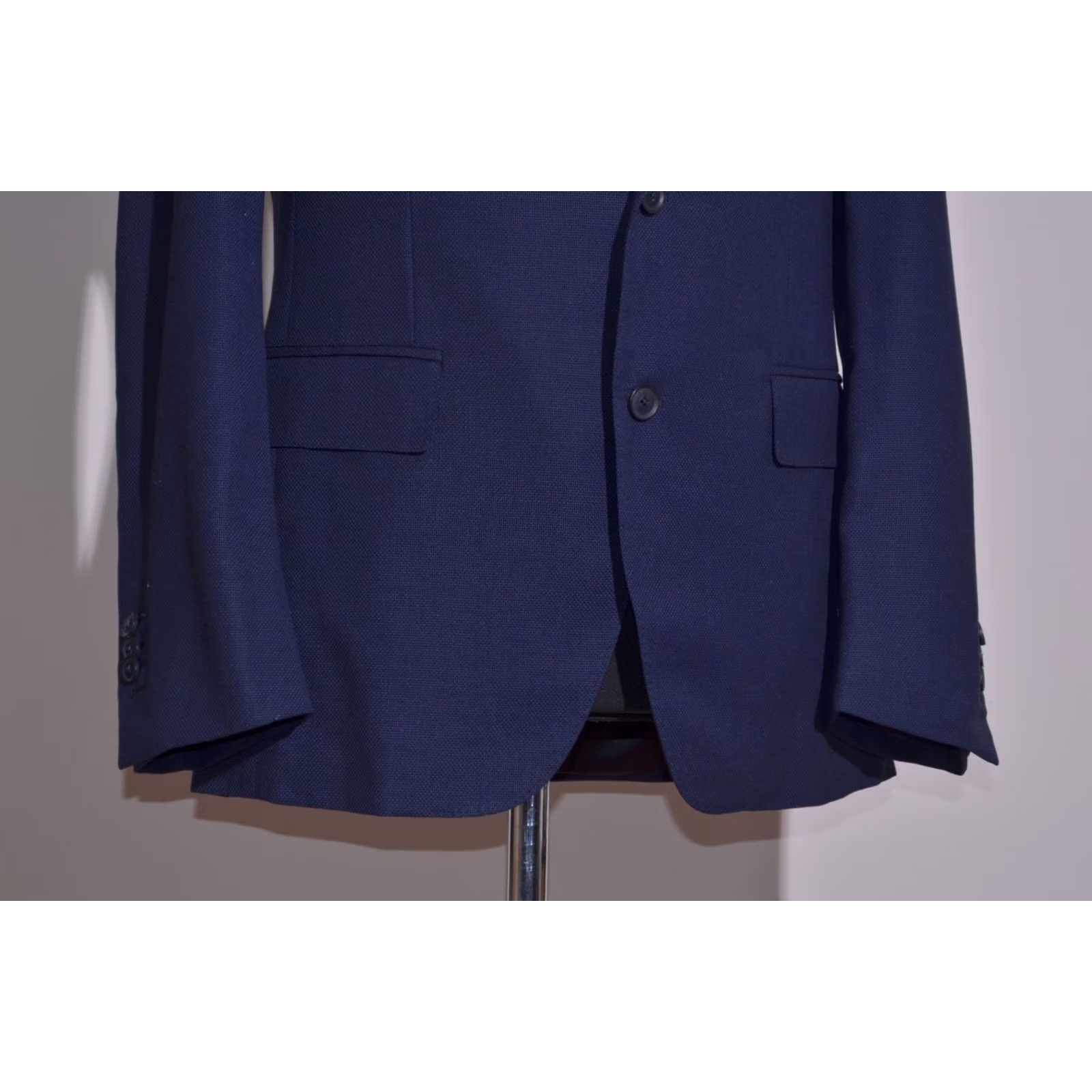 Vintage Boggi Milano Navy Blue Wool Blazer Shirt Blazer Mens EU 48 / S Regular Wool Blazer Europe 90s? Size 48R - 3 Thumbnail