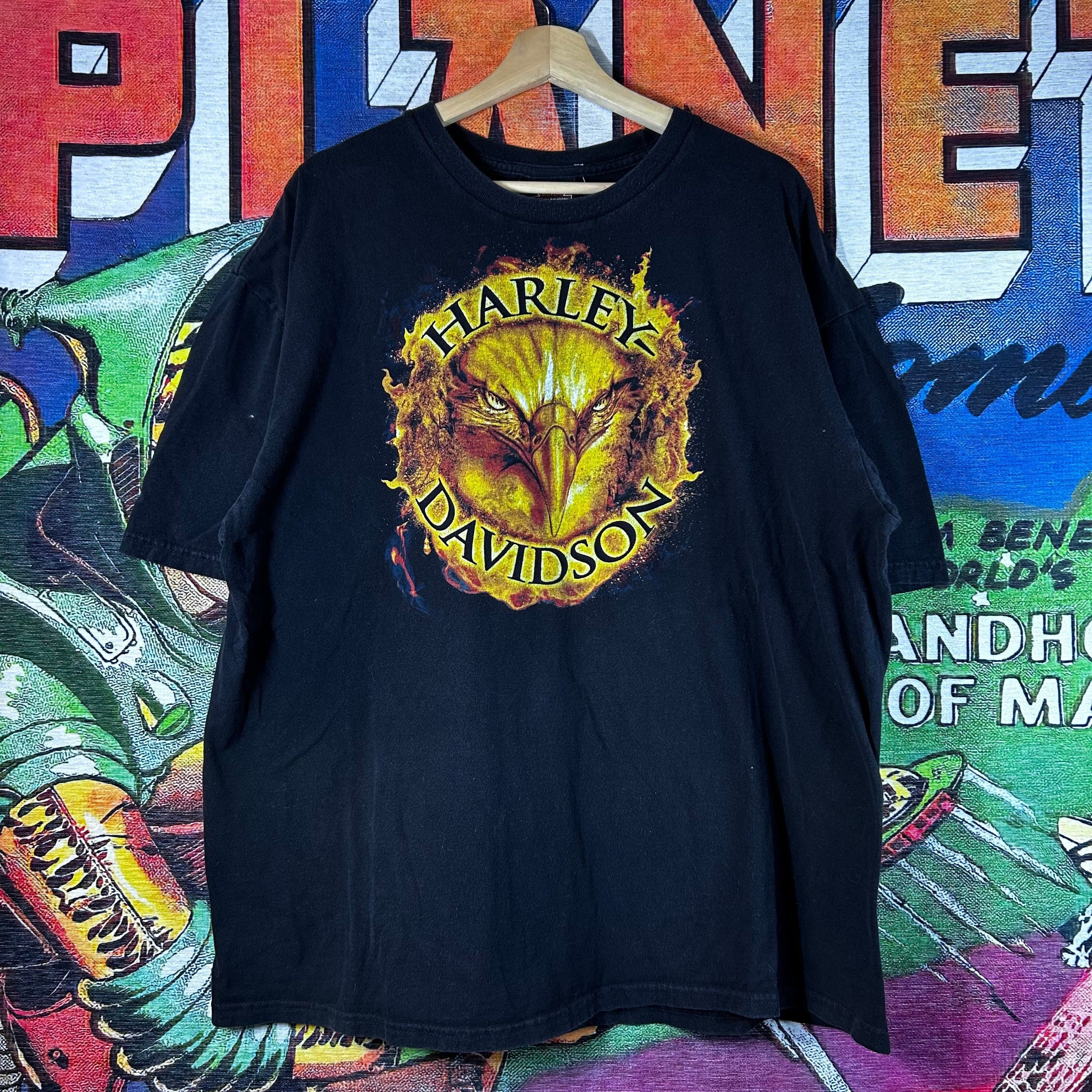 Harley Davidson Harley Davidson Flaming Bald Eagle Head Emblem Tee Size 2XL Size US XXL / EU 58 / 5 - 1 Thumbnail