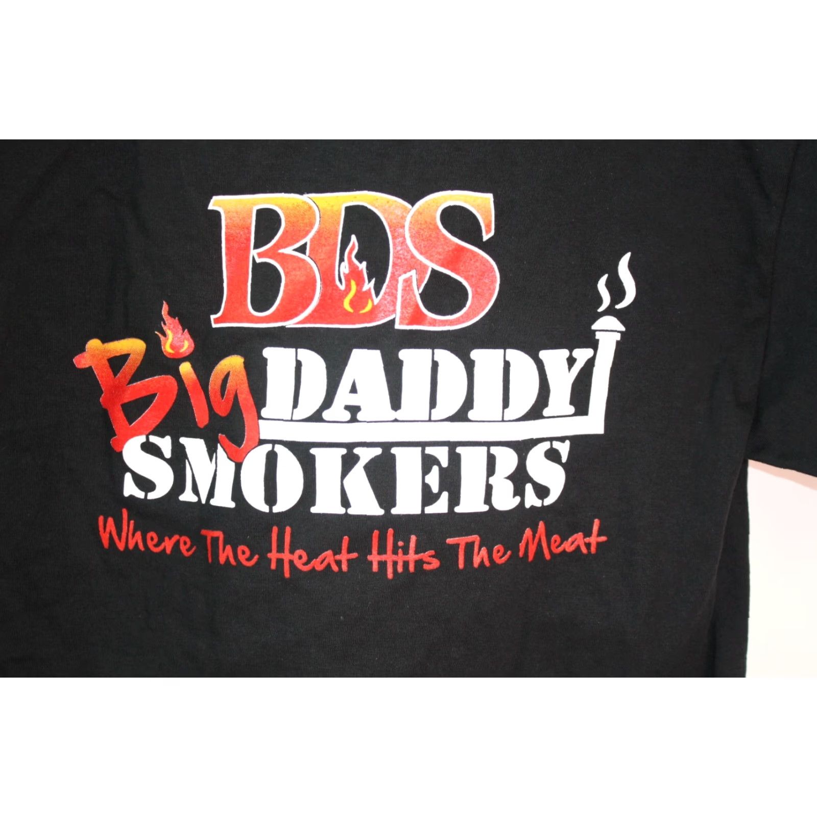 Vintage BDS Big Daddy Smokers BBQ T-Shirt XL Black Double-Sided Crew Neck Short Sleeve Mens Size US XL / EU 56 / 4 - 3 Thumbnail