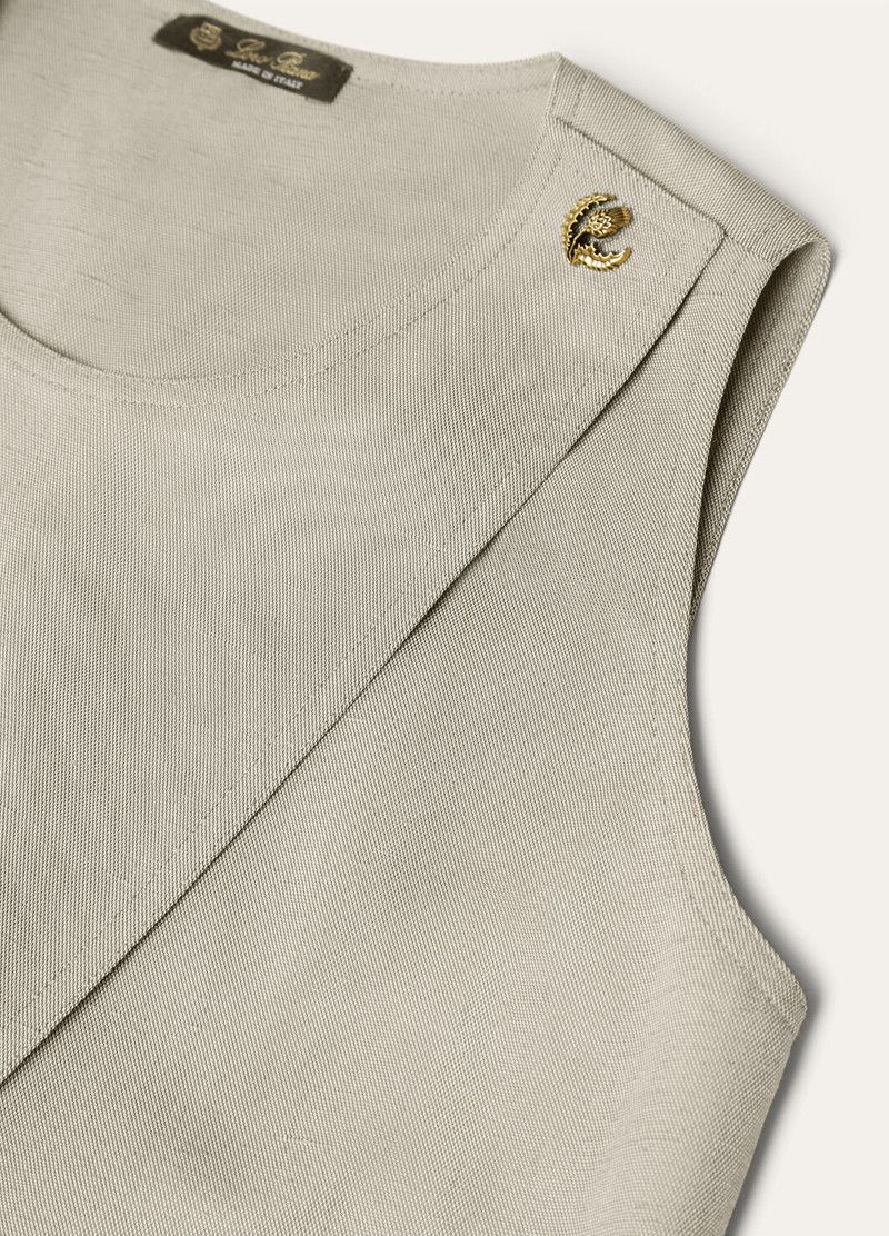 Loro Piana o1srvl11e0526 FAP0303 Cristy Crop Top in Grey Size XS / US 0-2 / IT 36-38 - 7 Thumbnail