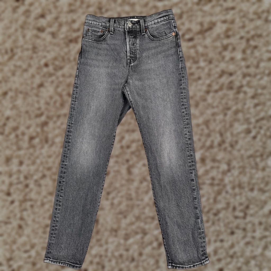 Levi's Levi's Wedgie Fit Vintage Women’s Black Denim Jeans 26x27 Straight Stretch Distressed Cotton Mid Rise Holiday Theme Size 26" / US 2 / IT 38 - 1 Thumbnail