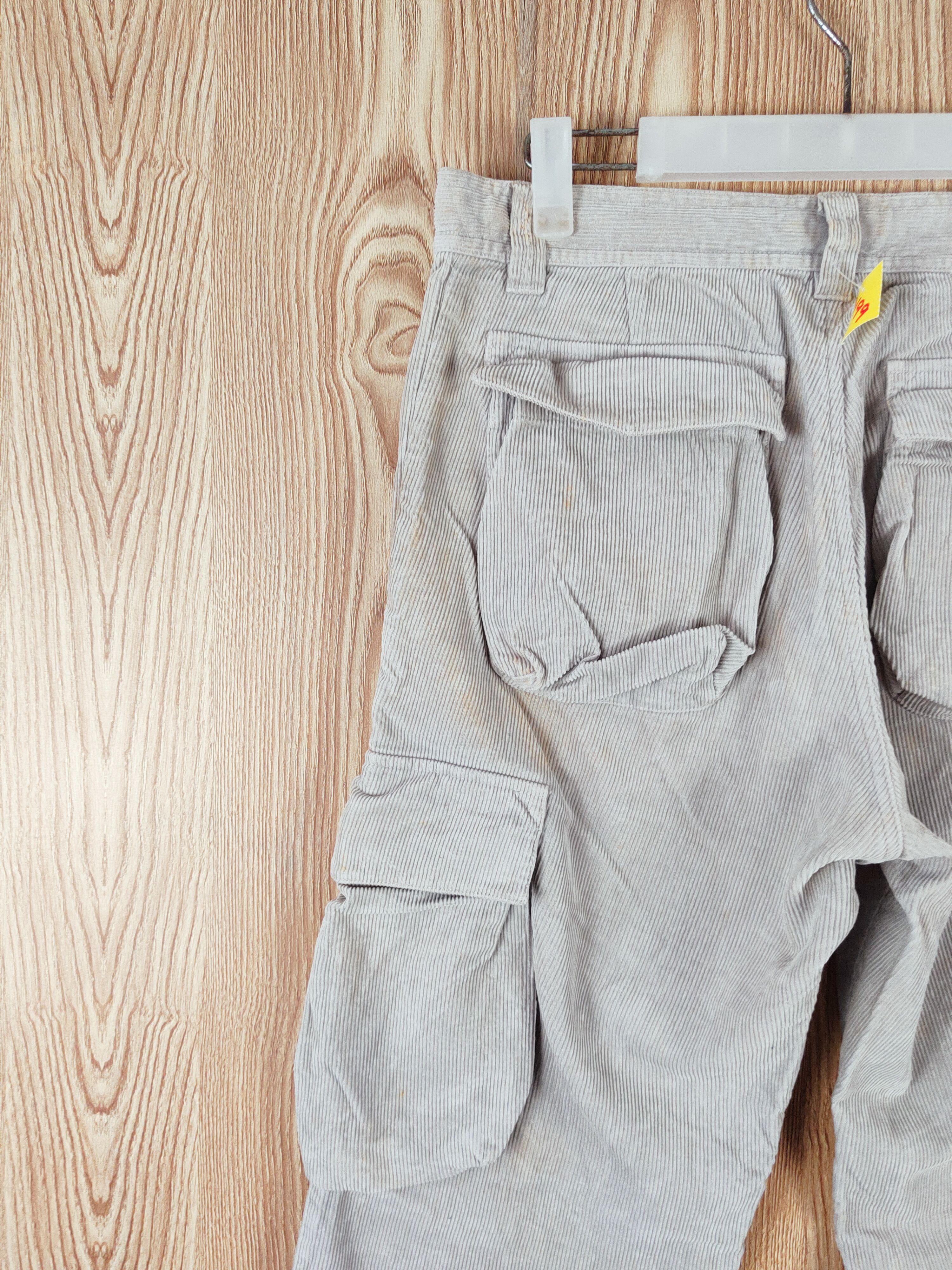 Slick Slick Gray Multipocket Corduroy Cargo Pants #W199 Size US 32 / EU 48 - 8 Thumbnail