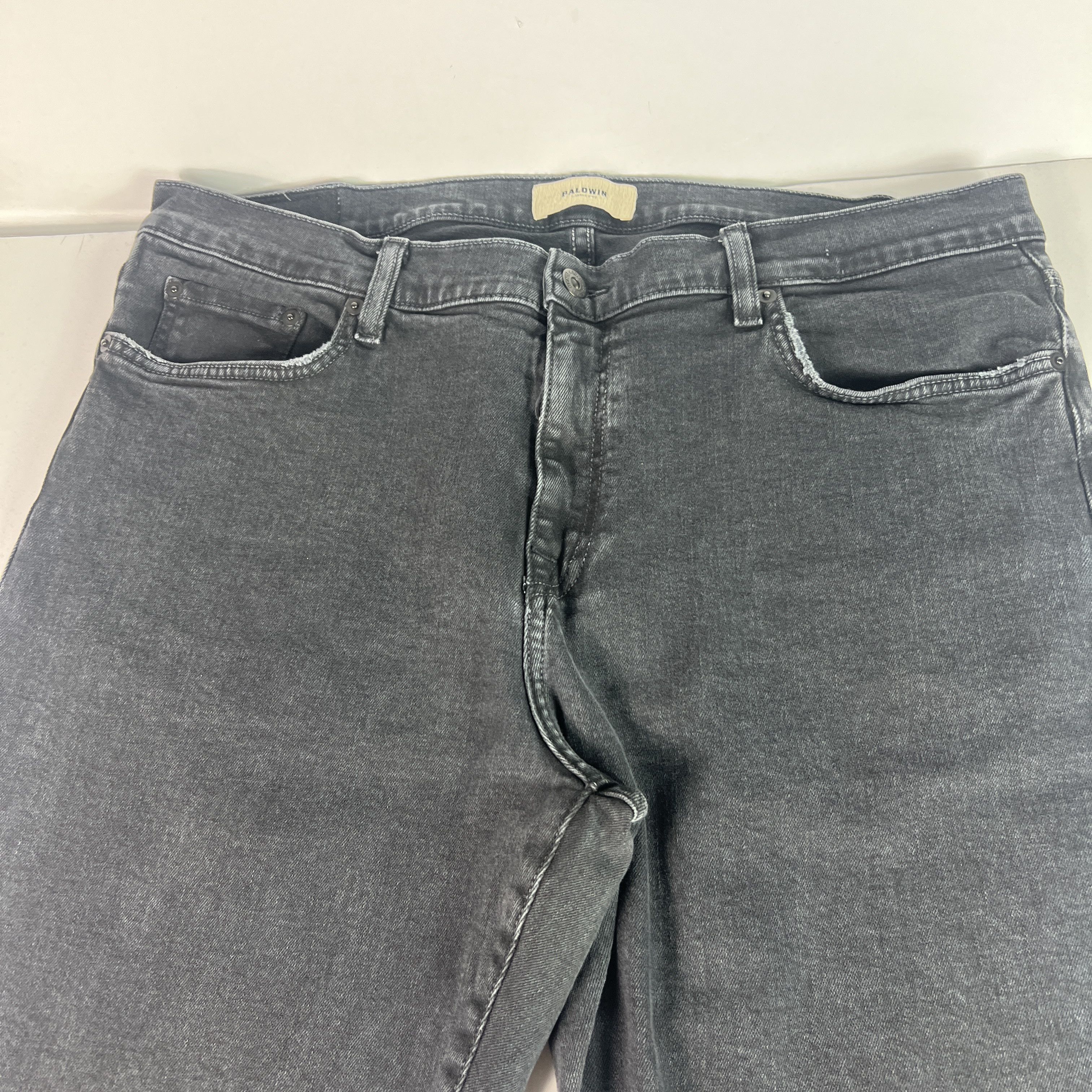 Baldwin Baldwin Jeans Henley Slim Straight Dark Grey Stretch Denim Size US 37 - 2 Thumbnail