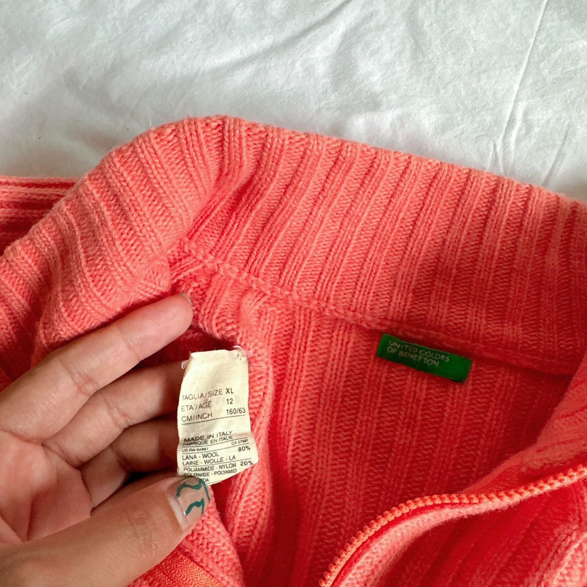 Benetton Vintage Benetton Wool Long Sleeve Size XL / US 12-14 / IT 48-50 - 2 Thumbnail