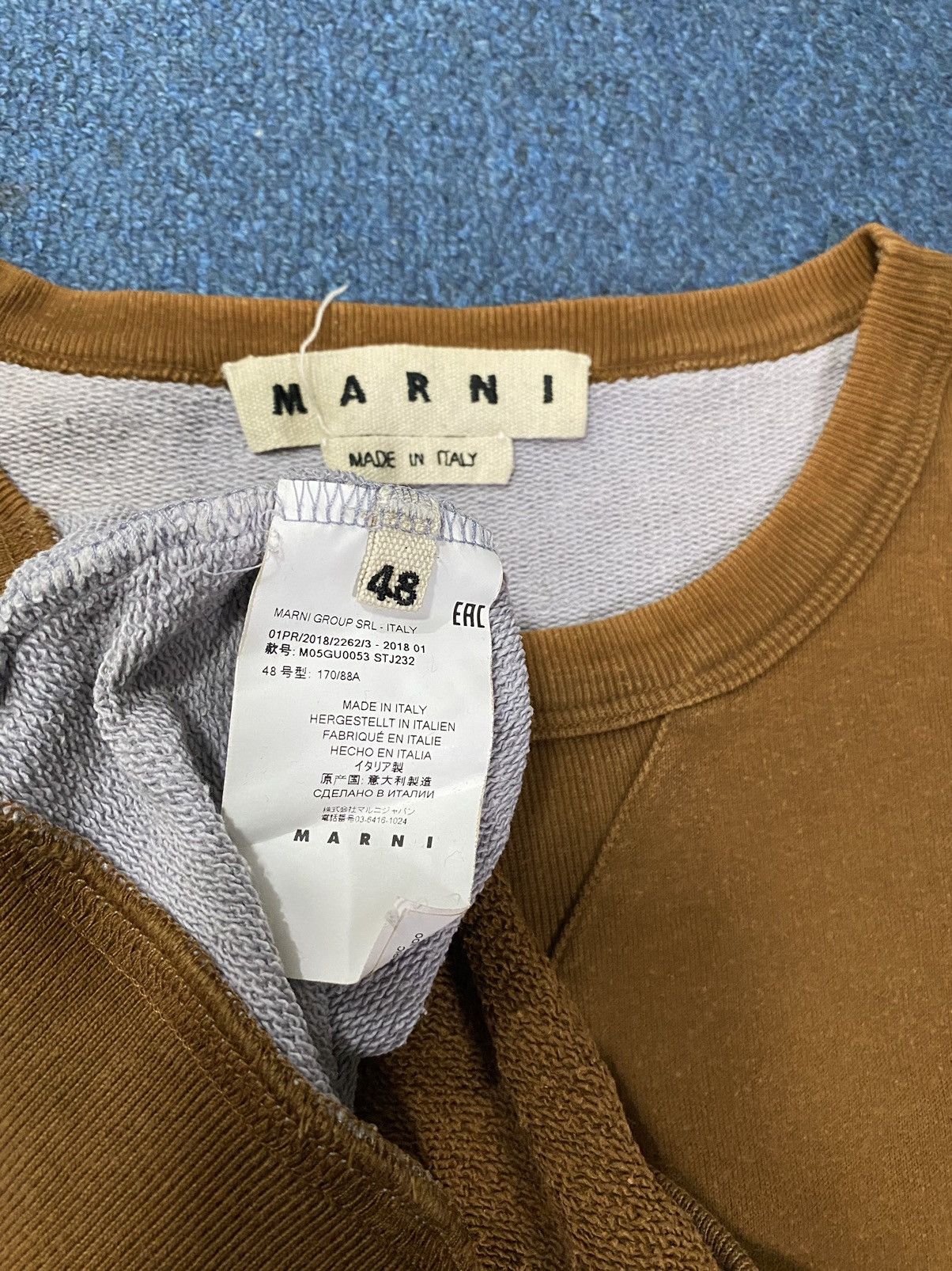 Marni Marni Cotton Crew Neck Two-Tone Sweatshirt Size US M / EU 48-50 / 2 - 4 Thumbnail