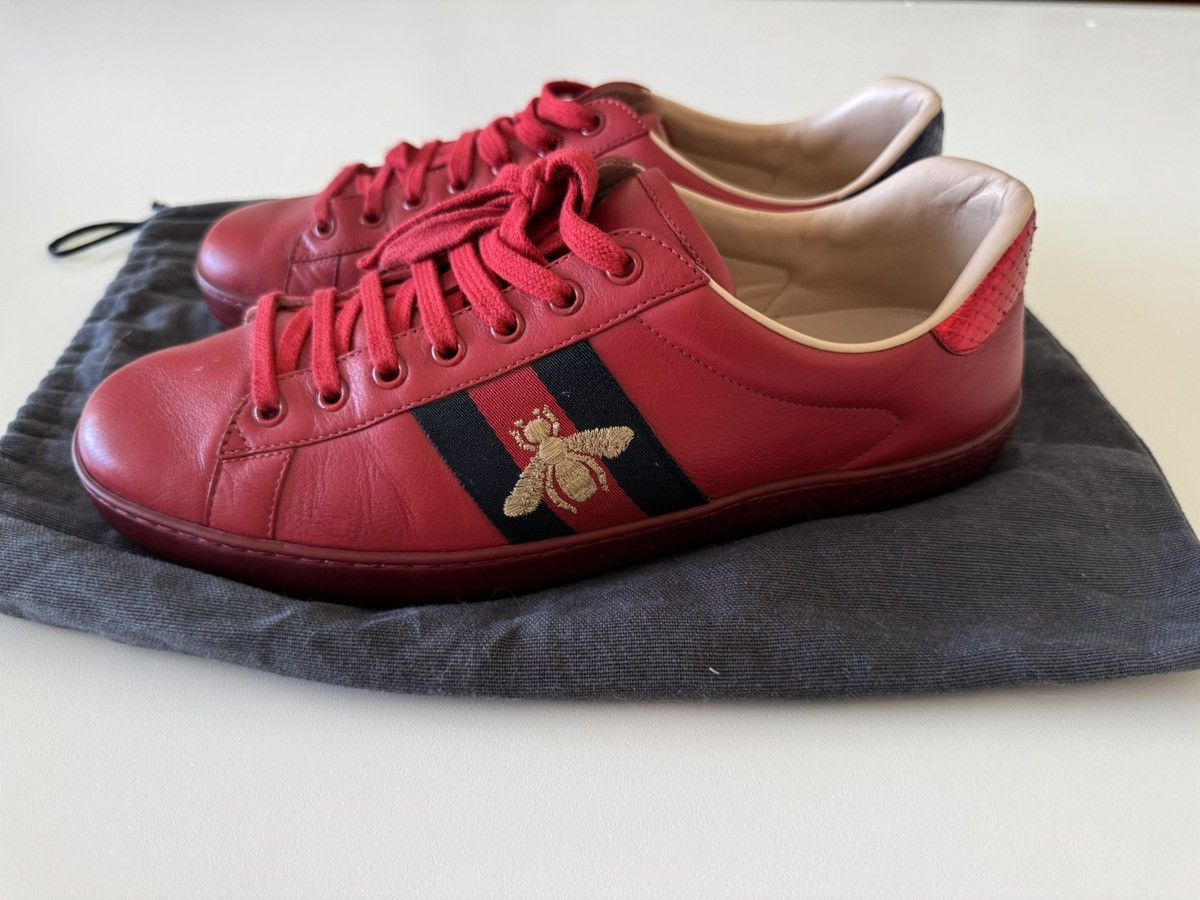 Gucci Gucci Ace Sneakers in Red Size US 9.5 / EU 42-43 - 3 Thumbnail