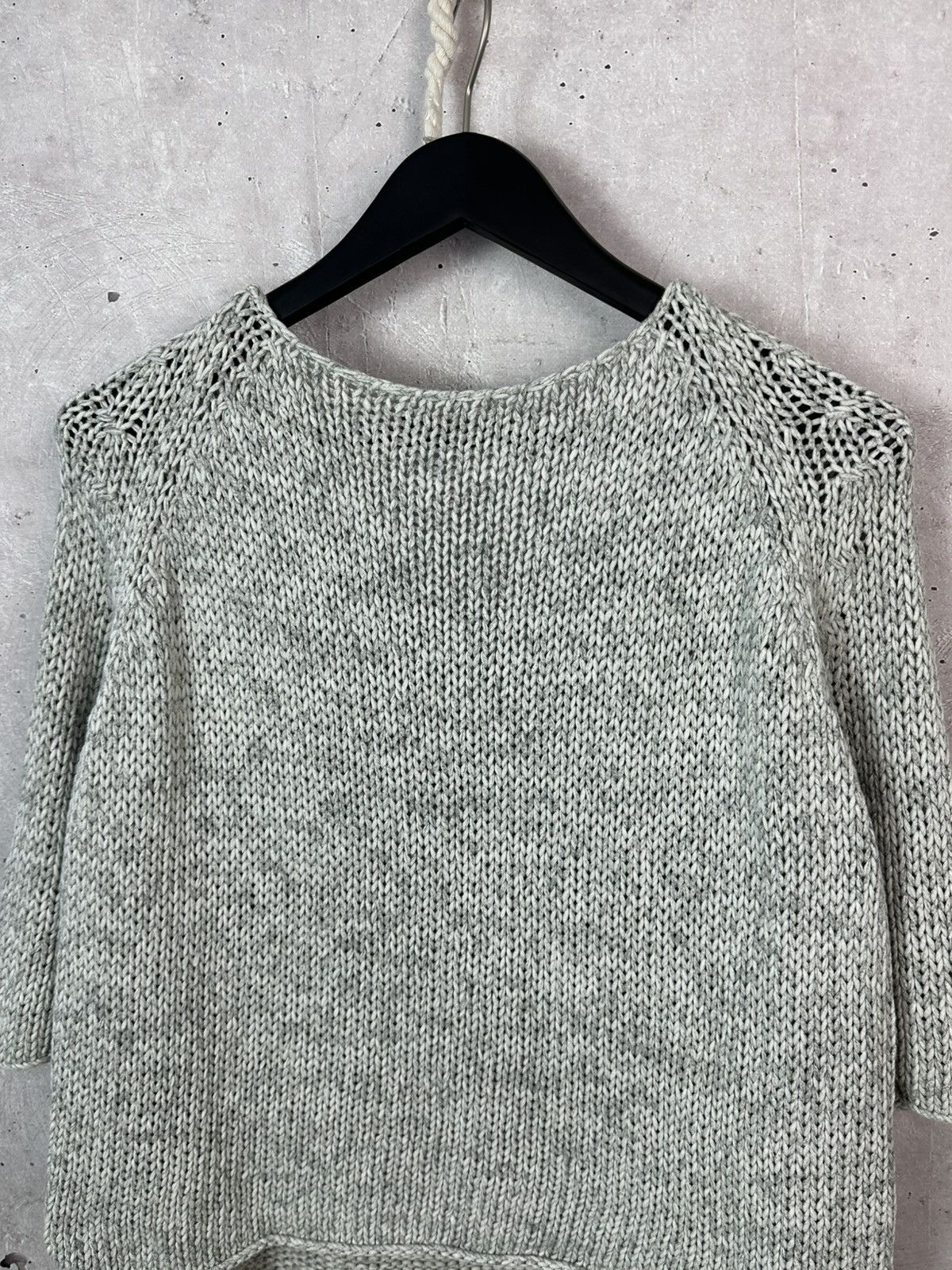 Annette Gortz Annette Gortz Large Knit Grey 3/4 Sleeves Relaxed Sweater Size XL / US 12-14 / IT 48-50 - 10 Thumbnail
