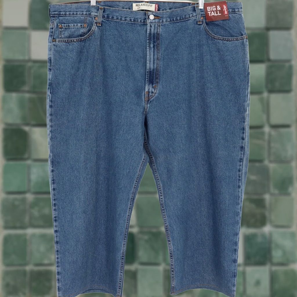 Levi's Levi's 550 Jeans Men 50x30 Blue Denim Relaxed Straight Hemmed 25 Inseam Jeans 50 Waist Button Zip Pockets Logo Cotton Denim Medium Vintage: No Size US 34 / EU 50 - 1 Thumbnail