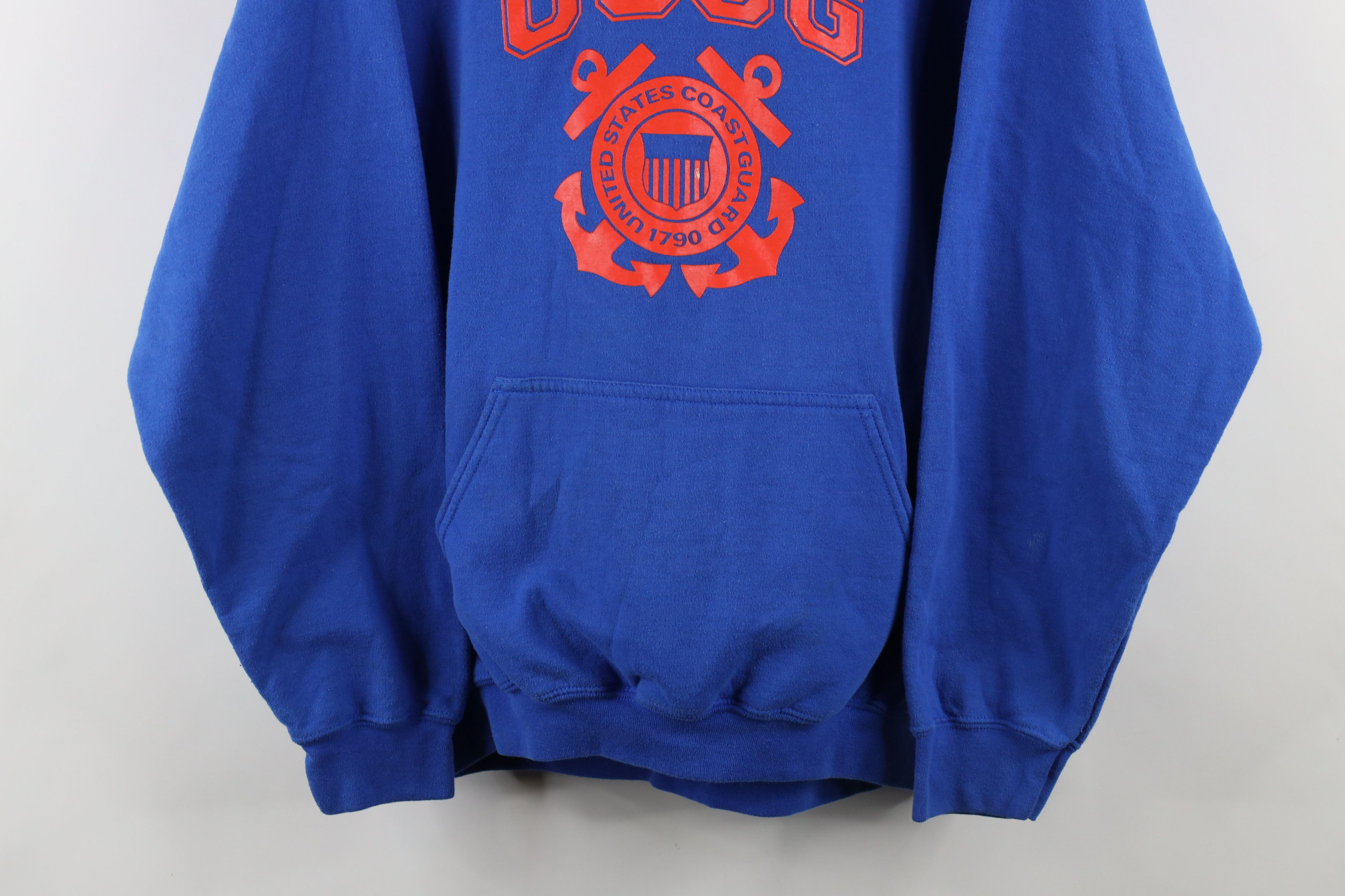 Vintage Vintage 90s United States Coast Guard Hoodie Sweatshirt Size US L / EU 52-54 / 3 - 3 Thumbnail