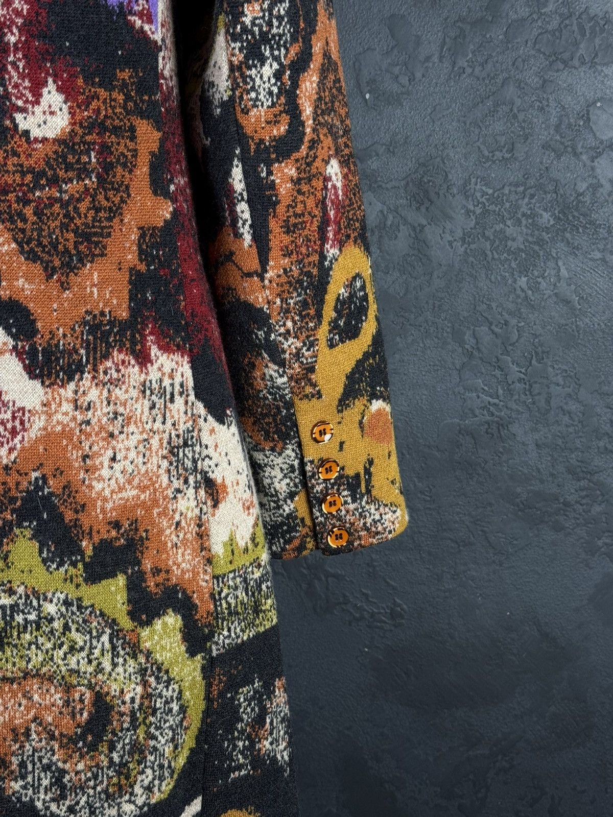 Other IVKO Women’s 100% Wool Abstract Pattern Coat Size 38 / M Size M / US 6-8 / IT 42-44 - 11 Thumbnail