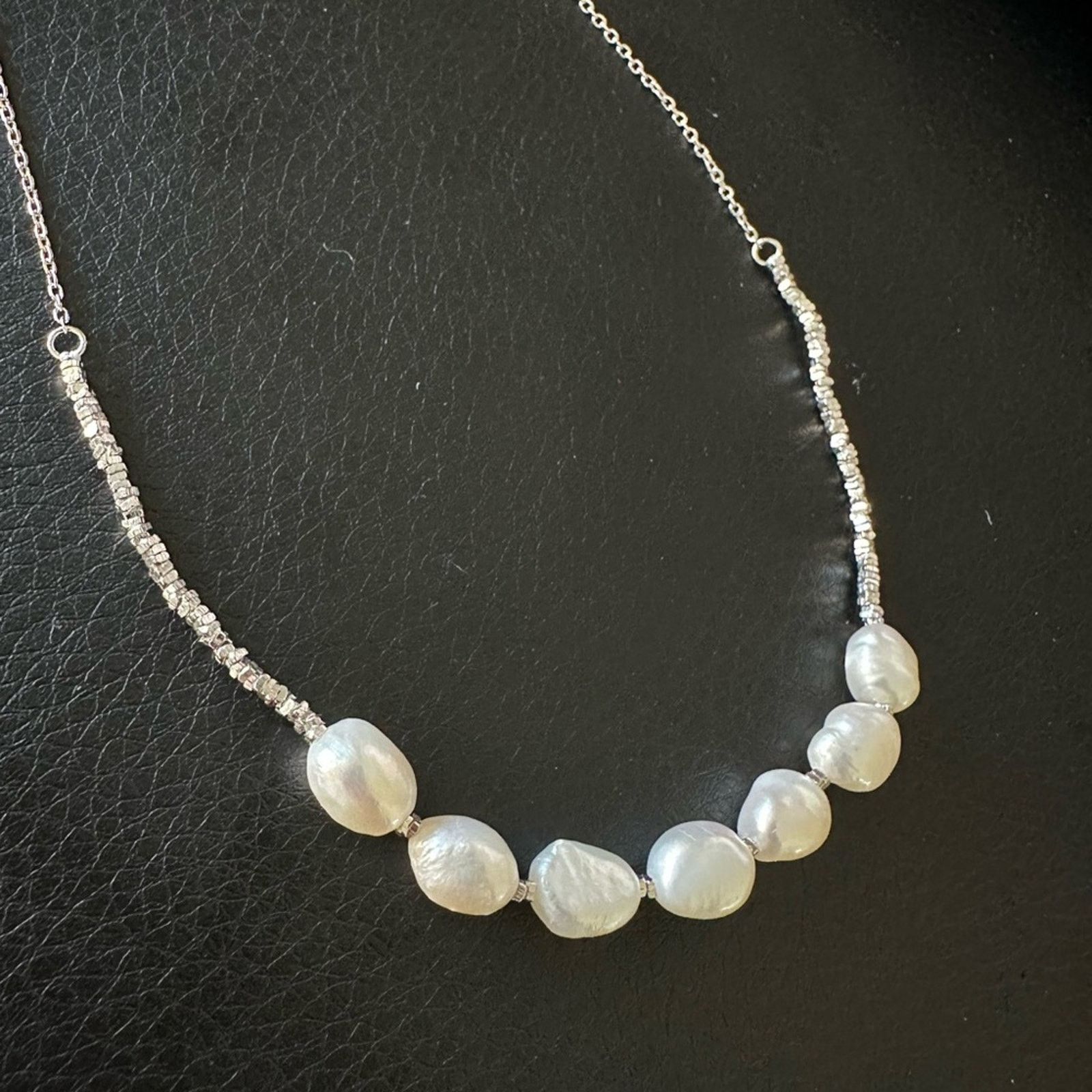 Other NEW Sterling Silver Freshwater Pearl Collarbone Chain - $129 Size ONE SIZE - 4 Thumbnail
