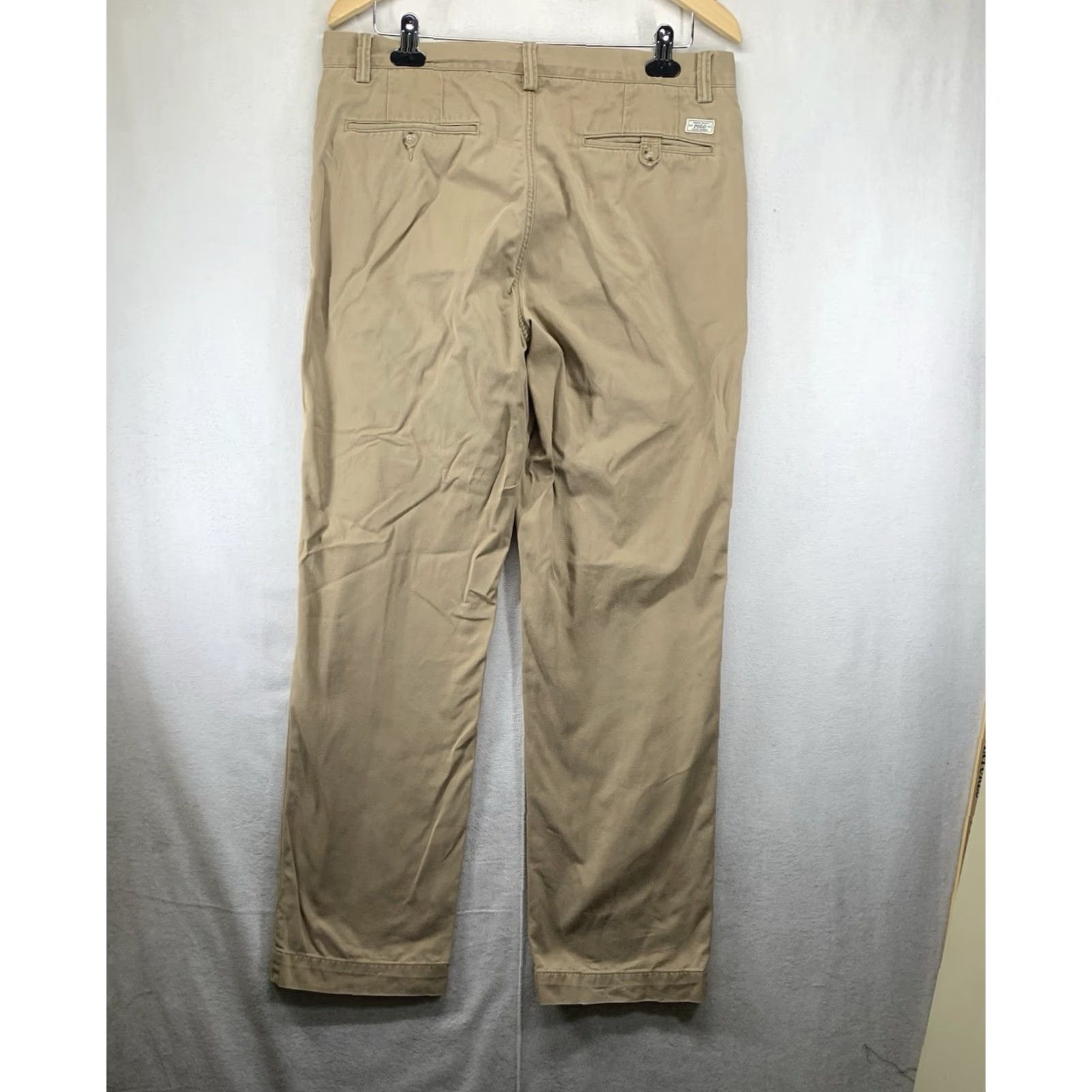 Polo Ralph Lauren Polo Ralph Lauren Bedford Chino Pants Classic Fit Cotton Twill Beige 35x31 Men's Regular Straight Front Pockets Button Zip Size US XS / EU 42 / 0 - 2 Thumbnail