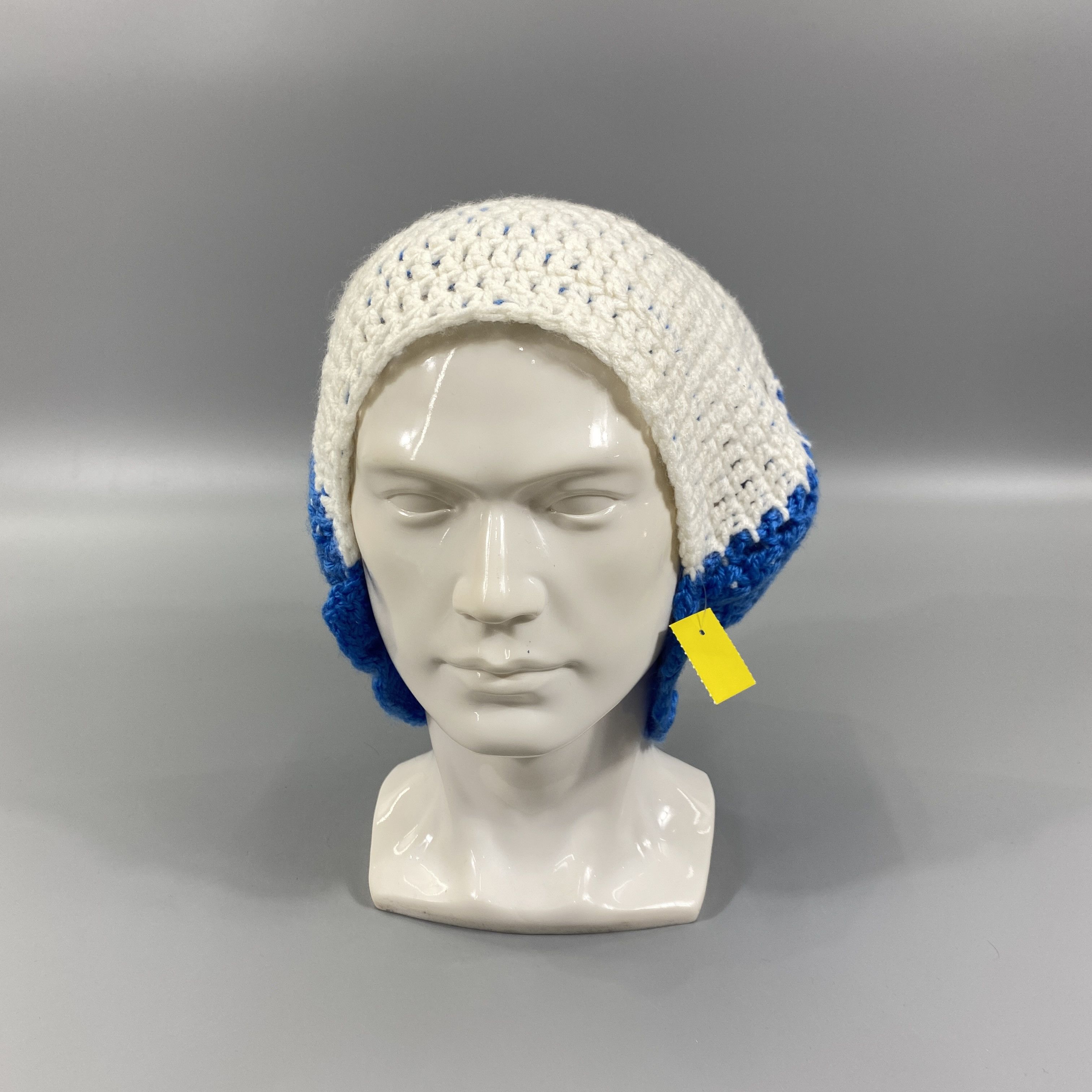 Japanese Brand Blue And White Knit Snow Cap Hat -BN925 Size ONE SIZE - 2 Thumbnail